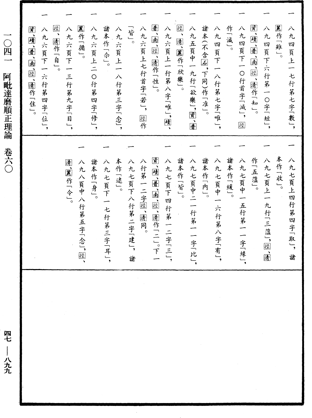 阿毗達磨順正理論《中華大藏經》_第47冊_第899頁60