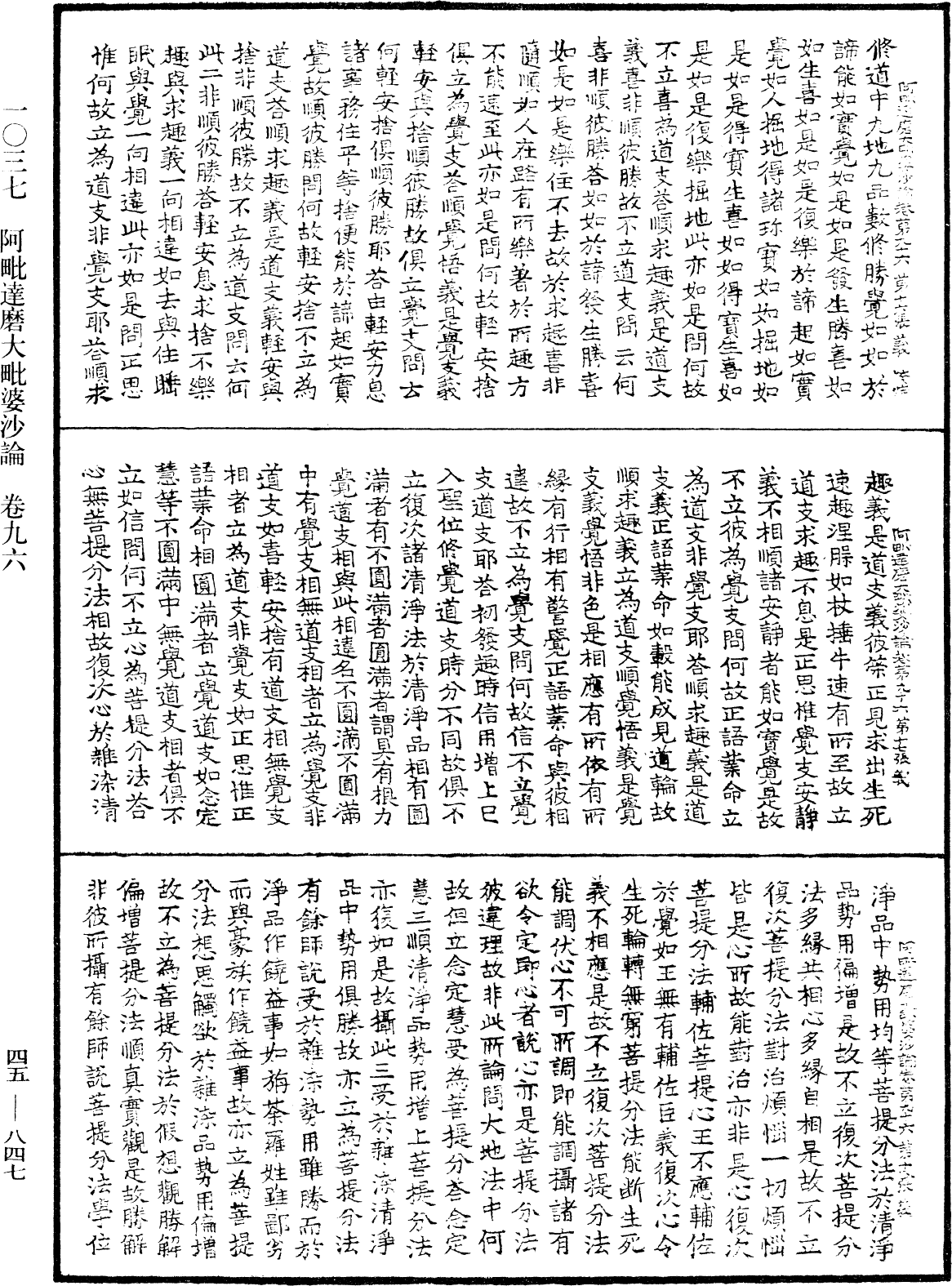 阿毗達磨大毗婆沙論《中華大藏經》_第45冊_第847頁