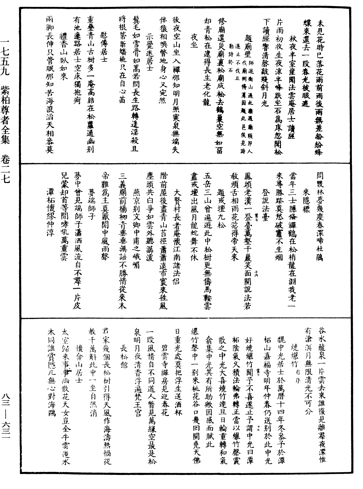 紫柏尊者全集《中華大藏經》_第83冊_第0631頁