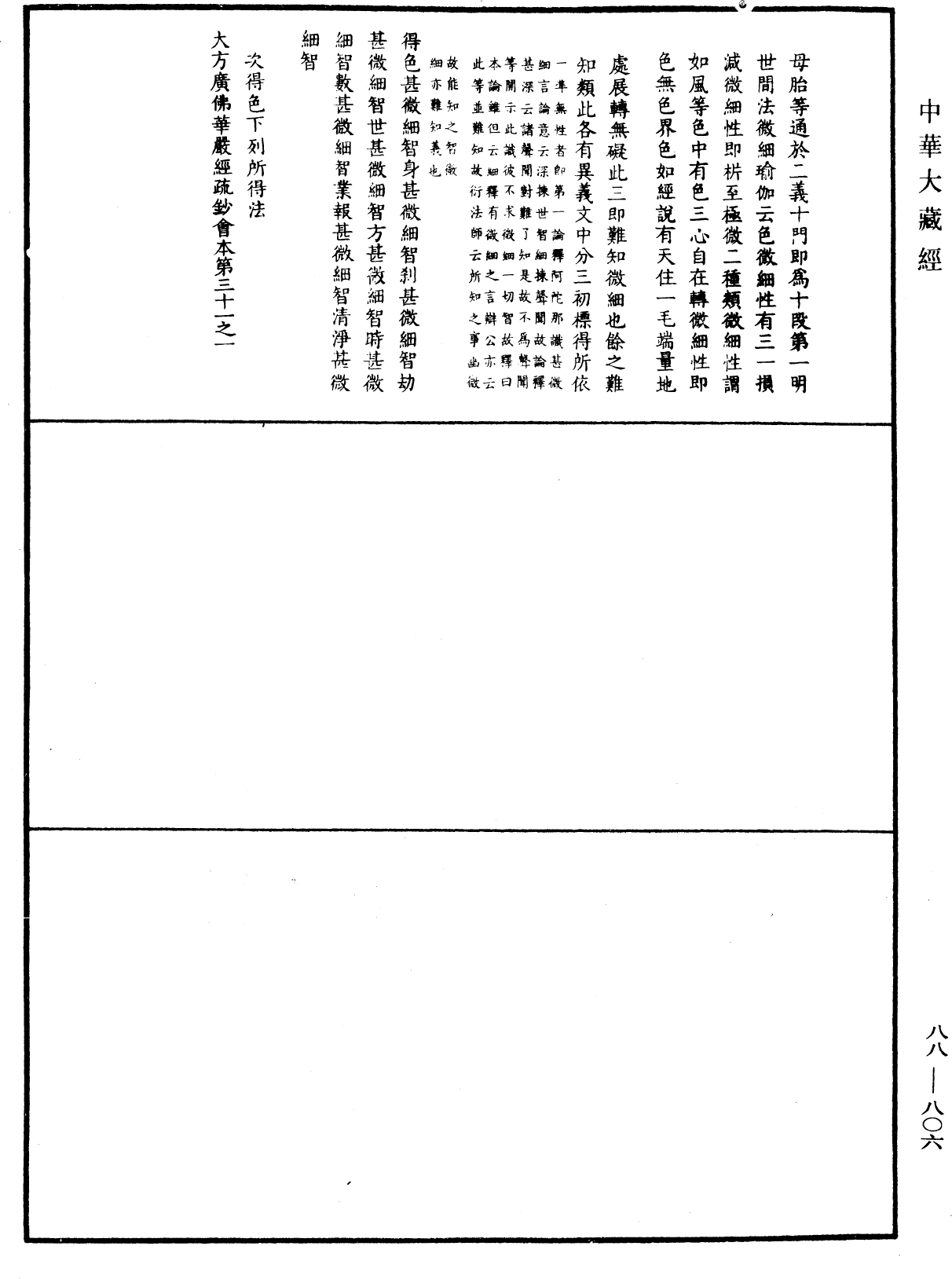 大方廣佛華嚴經疏鈔會本《中華大藏經》_第88冊_第806頁