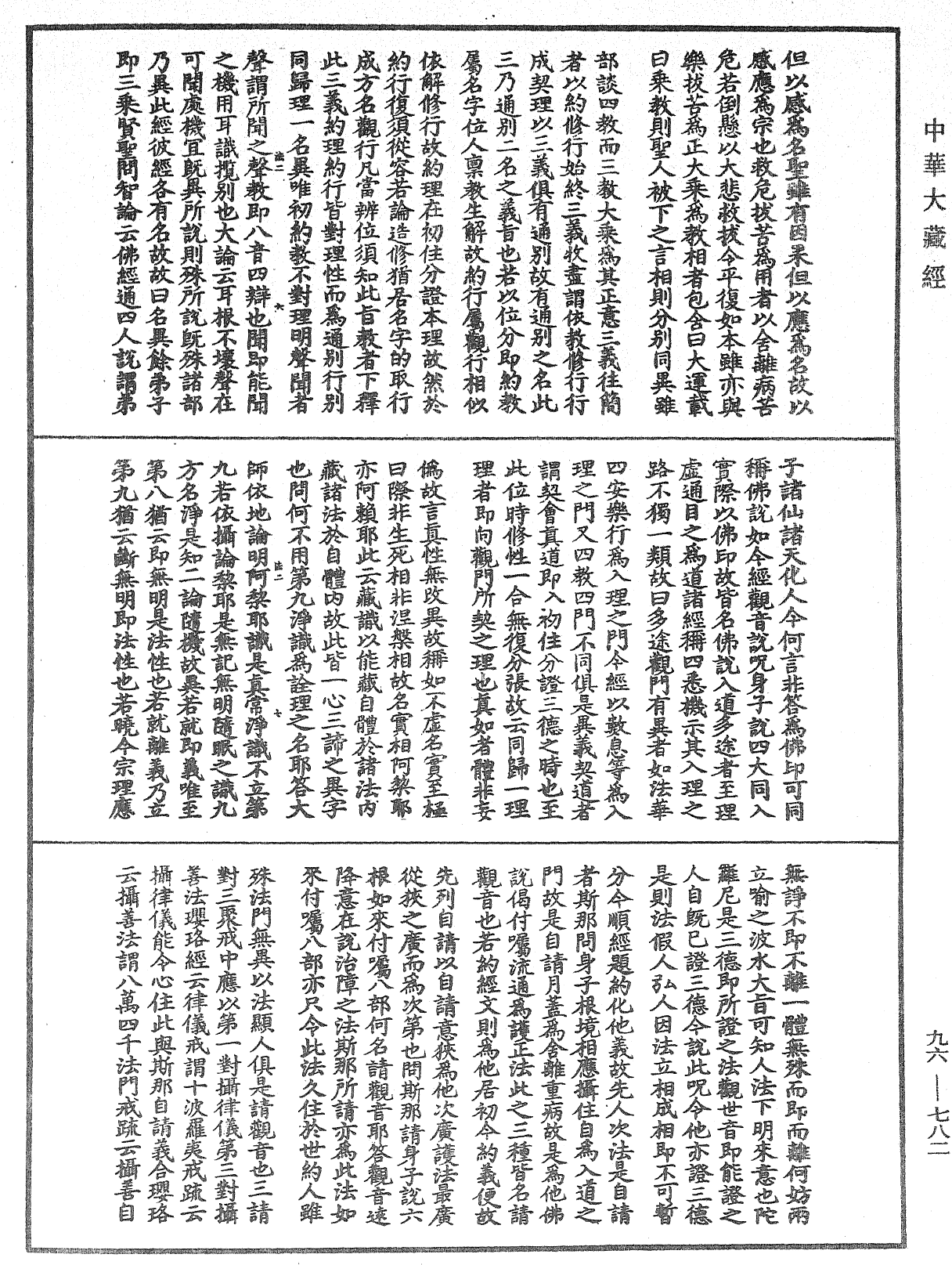 請觀音經疏闡義鈔《中華大藏經》_第96冊_第782頁