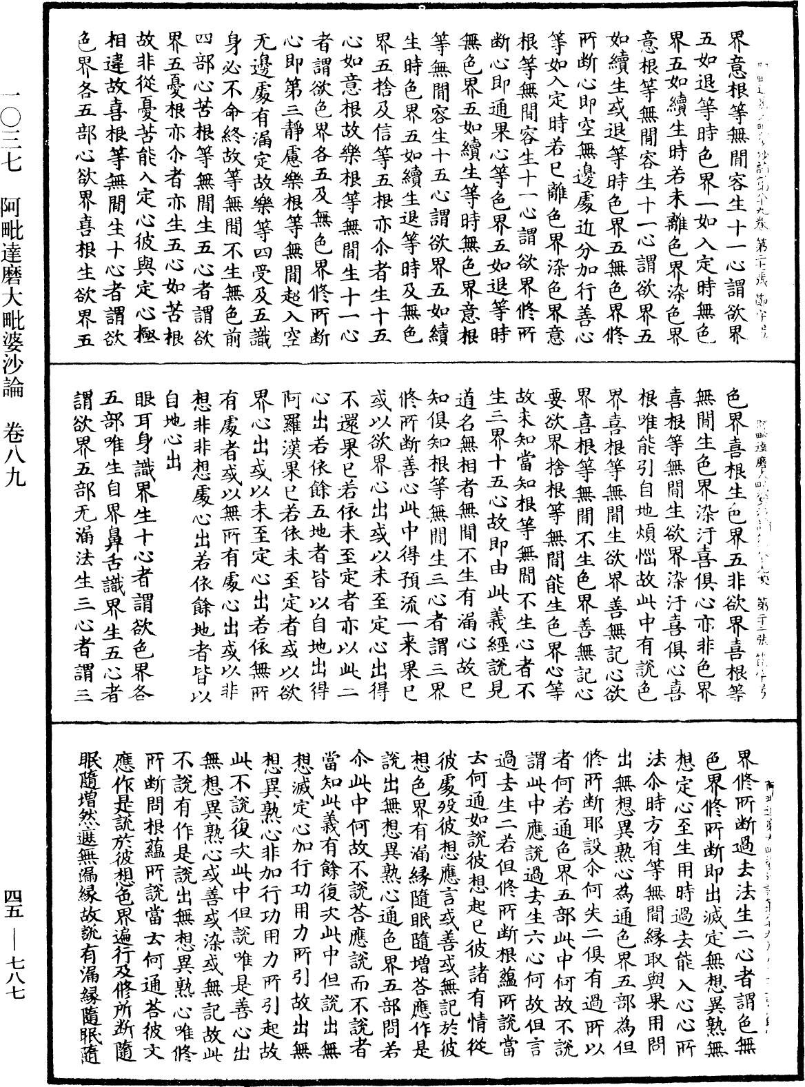 阿毗達磨大毗婆沙論《中華大藏經》_第45冊_第787頁