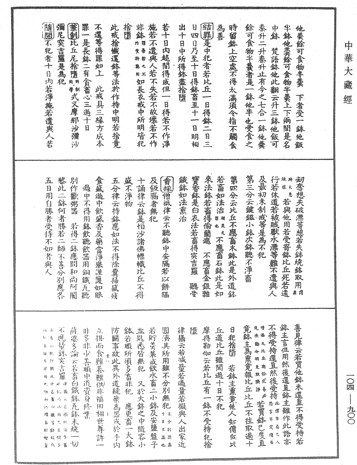 毘尼止持會集《中華大藏經》_第104冊_第900頁