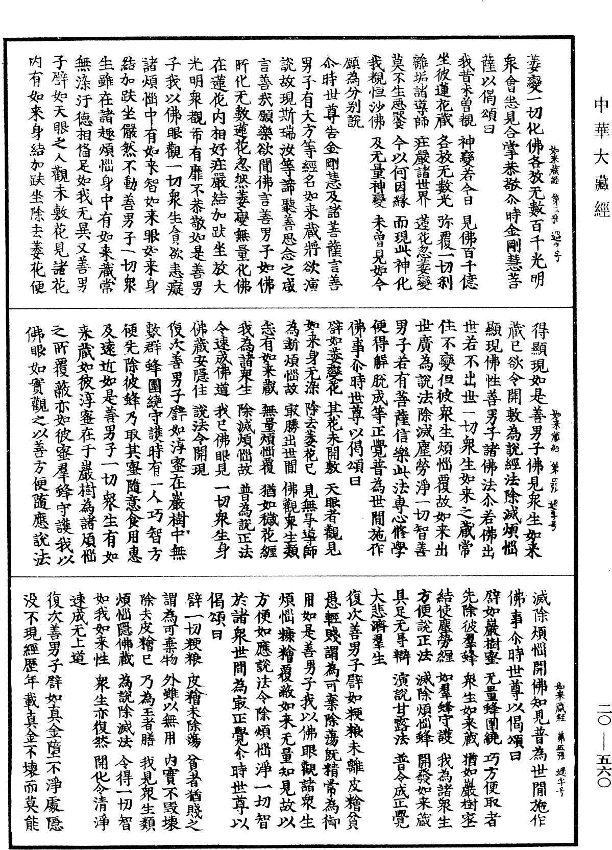 大方等如來藏經《中華大藏經》_第20冊_第0560頁