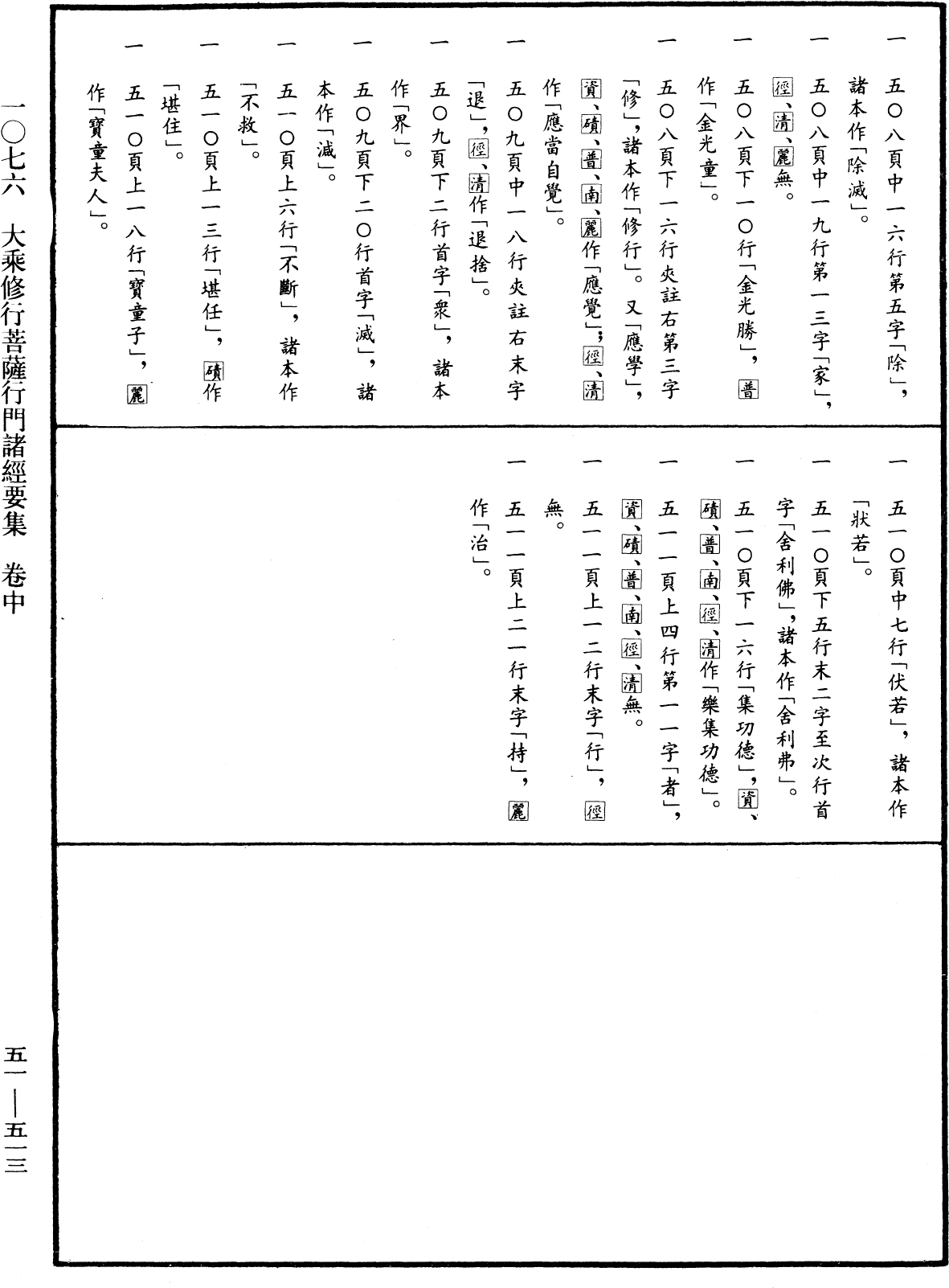 大乘修行菩薩行門諸經要集《中華大藏經》_第51冊_第513頁2