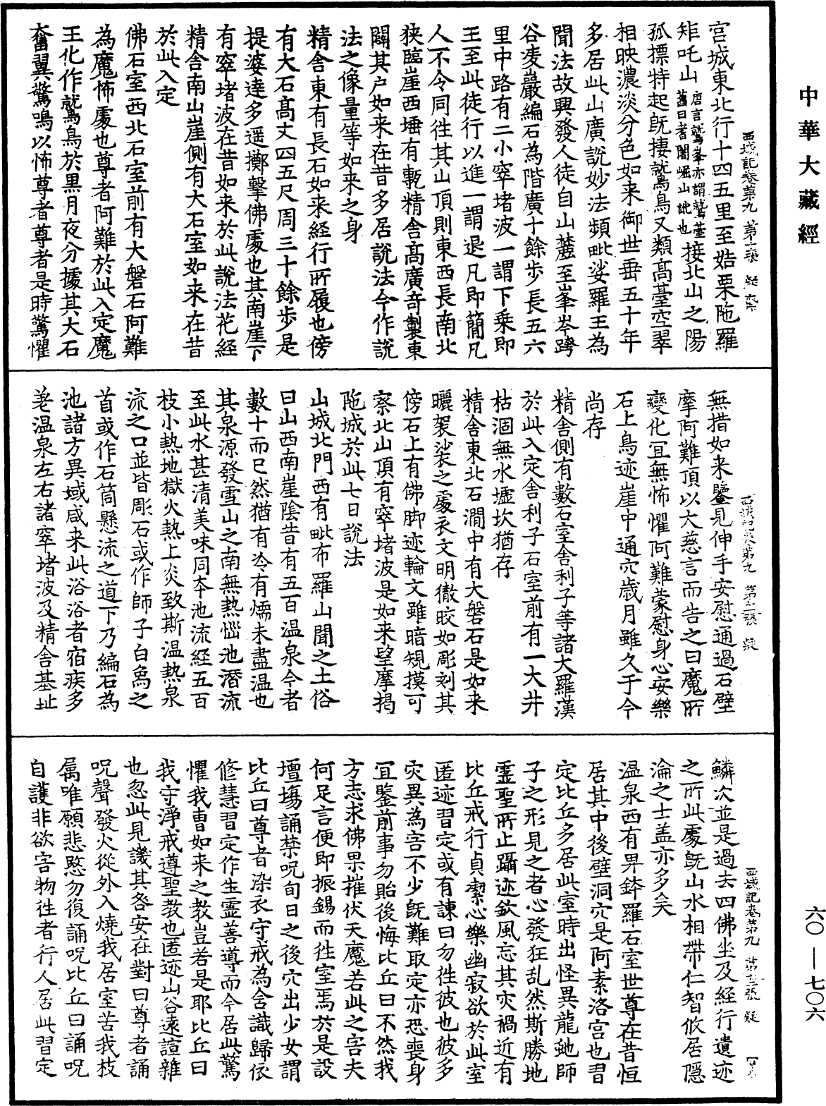 大唐西域記《中華大藏經》_第60冊_第0706頁