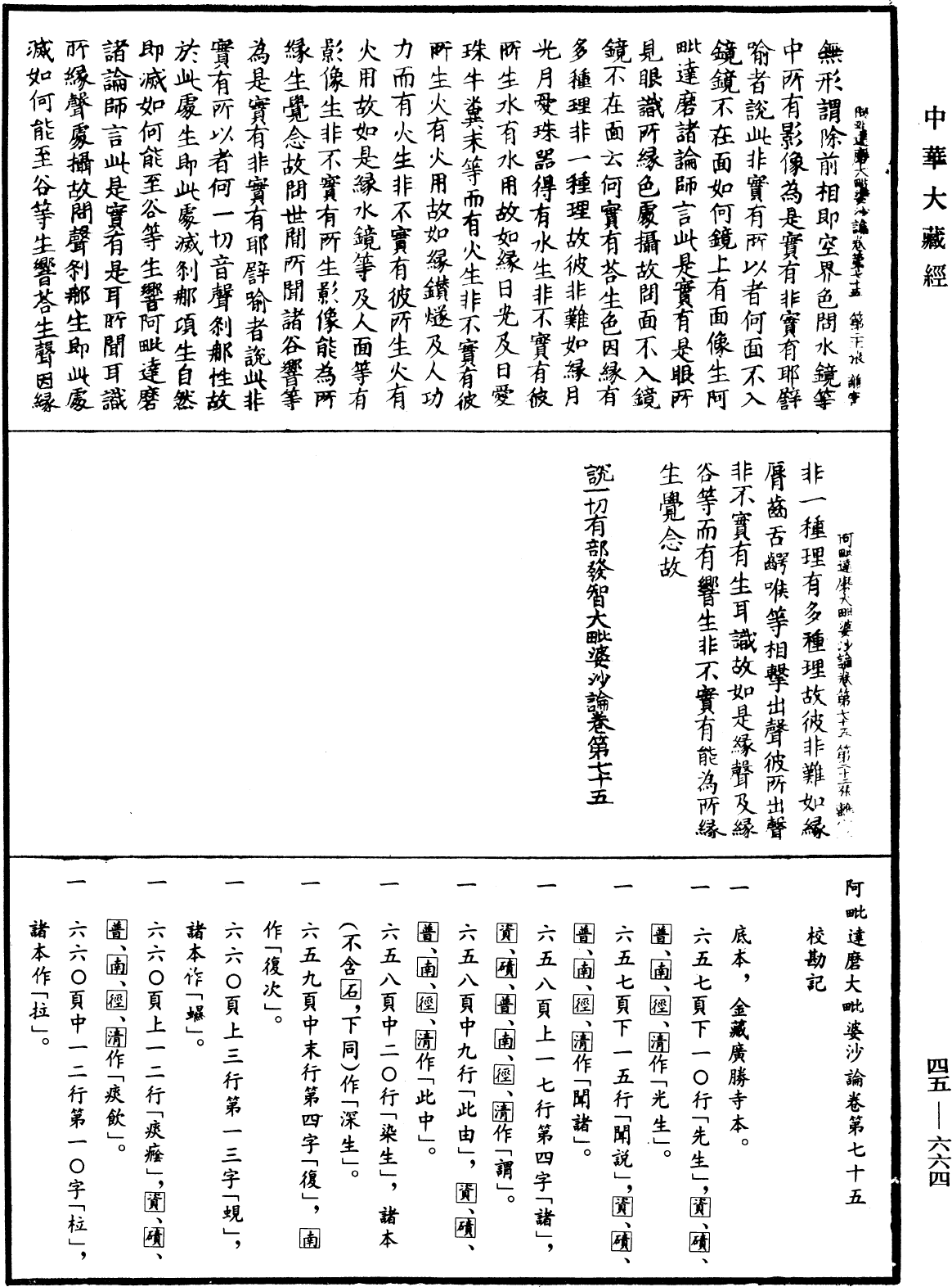 阿毗達磨大毗婆沙論《中華大藏經》_第45冊_第664頁