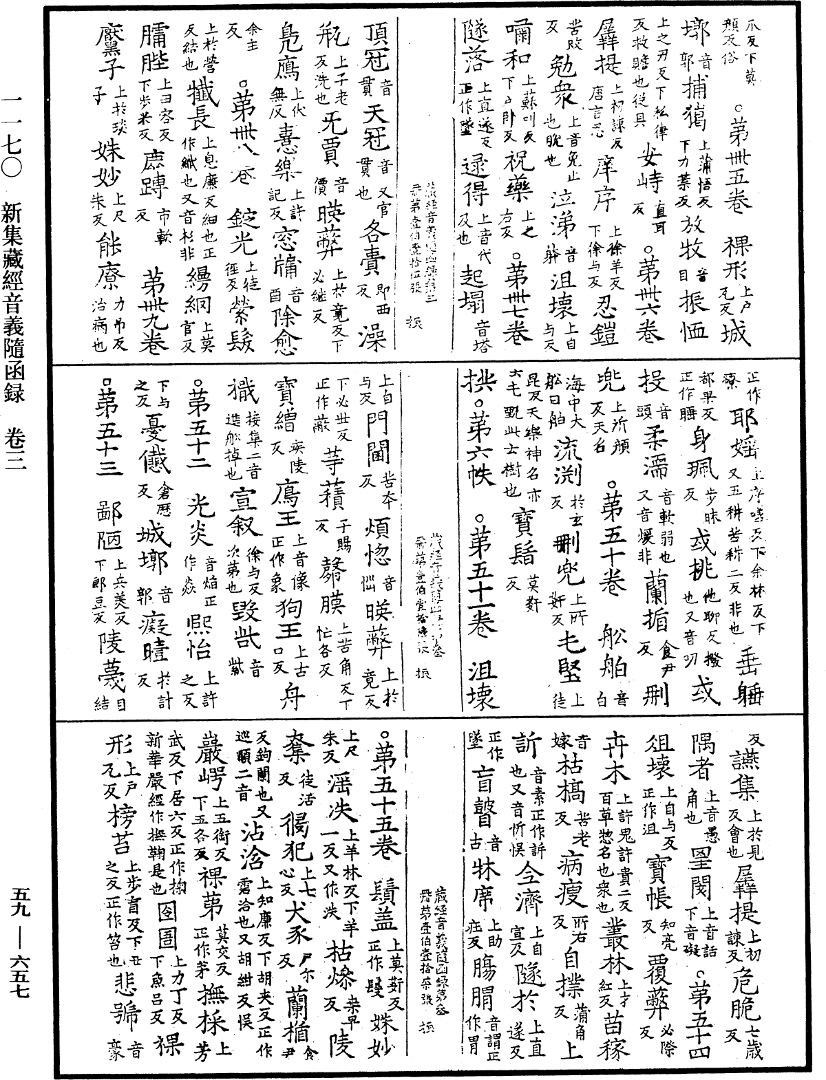 新集藏經音義隨函錄《中華大藏經》_第59冊_第0657頁