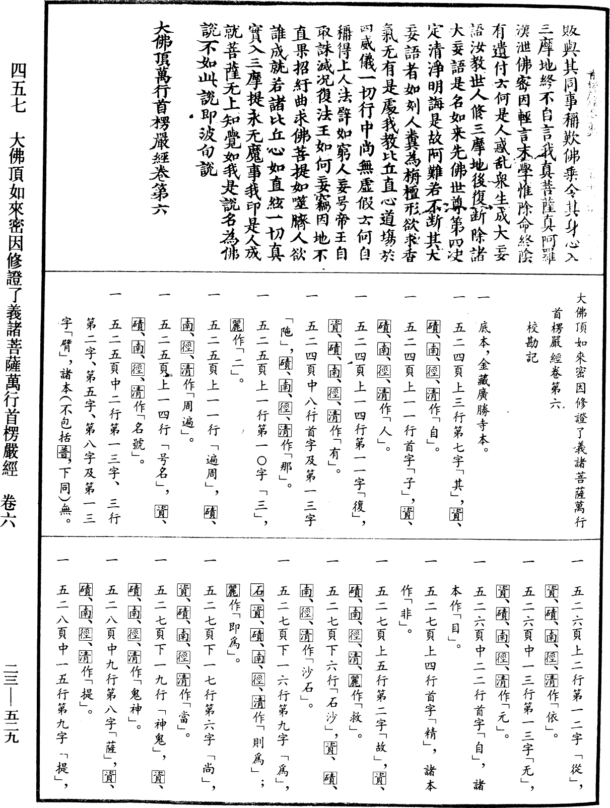 大佛頂如來密因修證了義諸菩薩萬行首楞嚴經《中華大藏經》_第23冊_第529頁