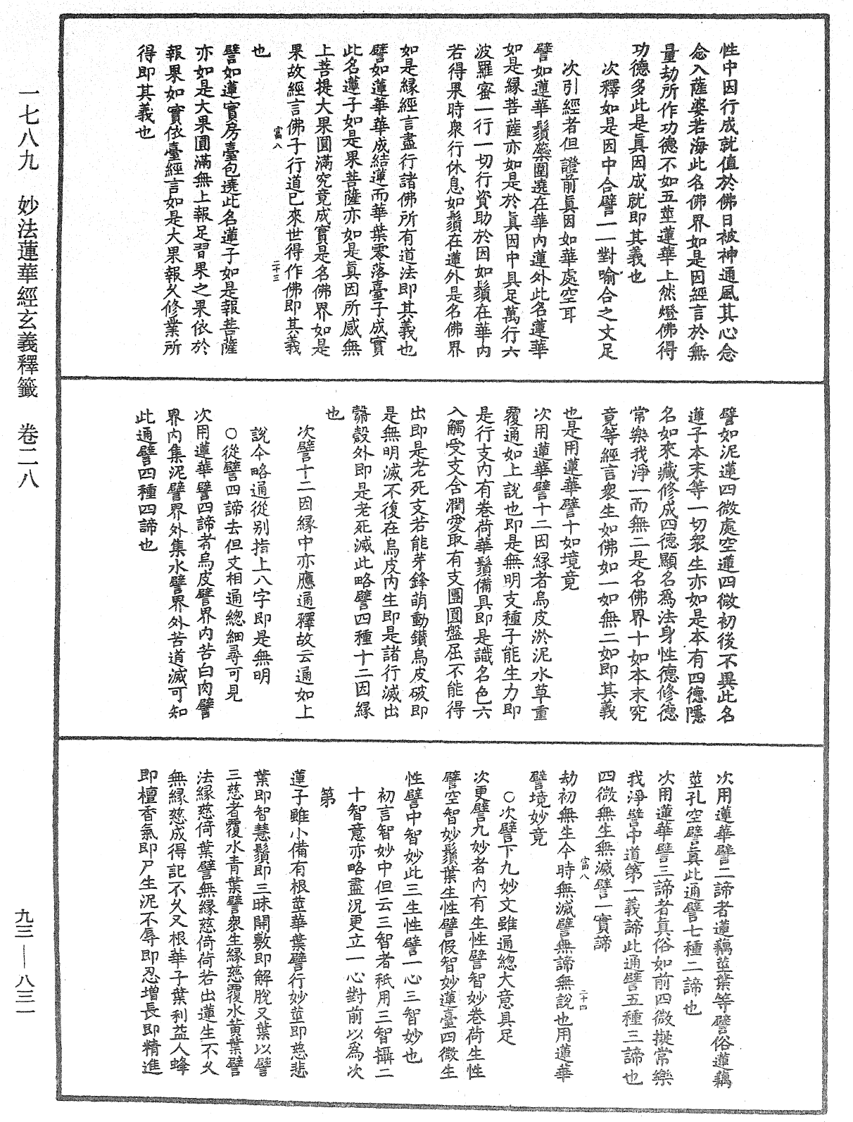 法華玄義釋籤《中華大藏經》_第93冊_第831頁