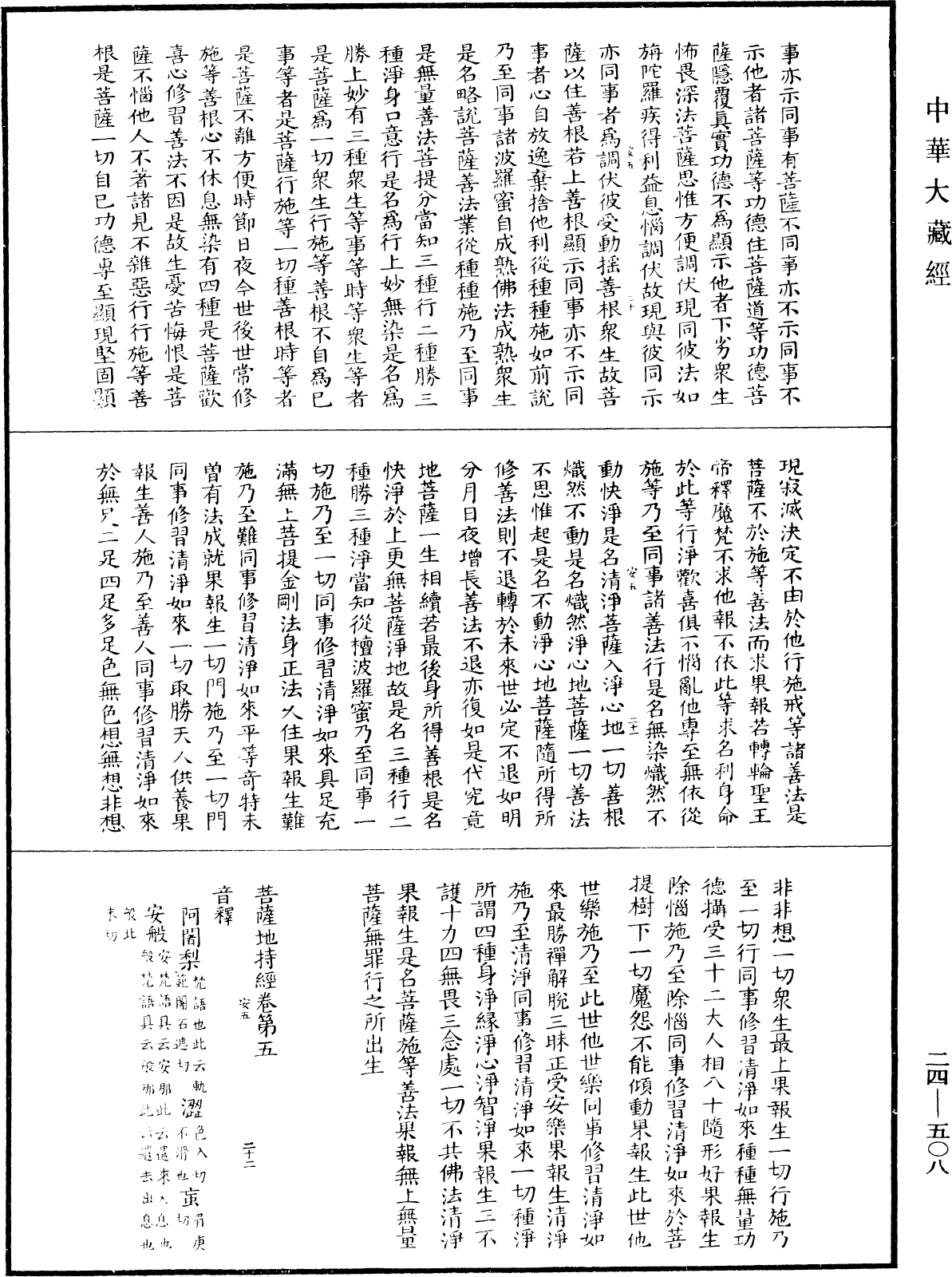 菩薩地持經《中華大藏經》_第24冊_第508頁