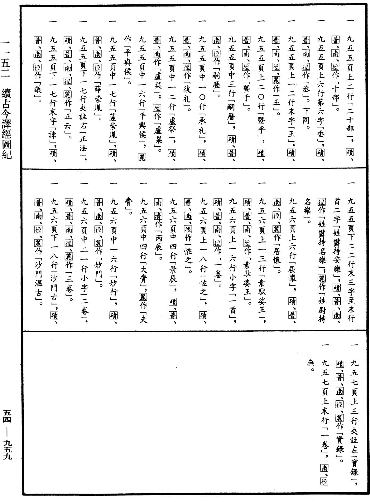 續古今譯經圖紀《中華大藏經》_第54冊_第959頁