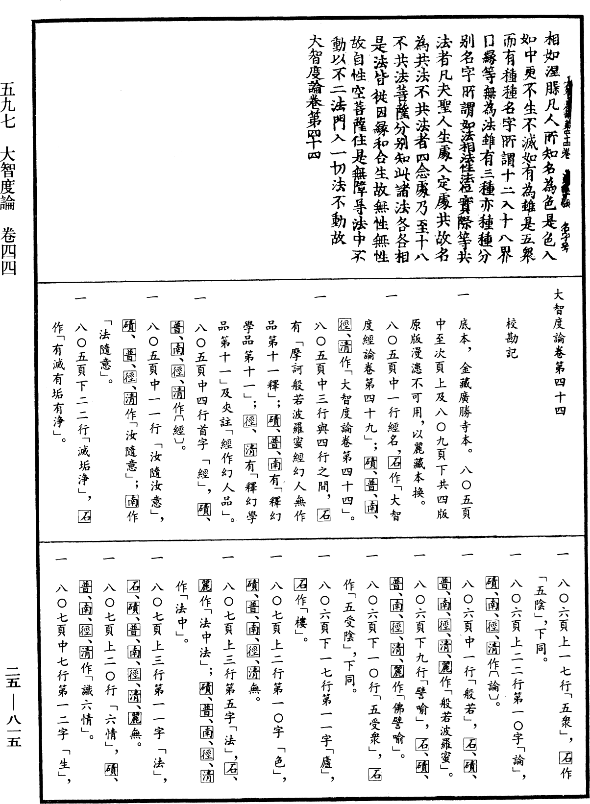 大智度論《中華大藏經》_第25冊_第815頁