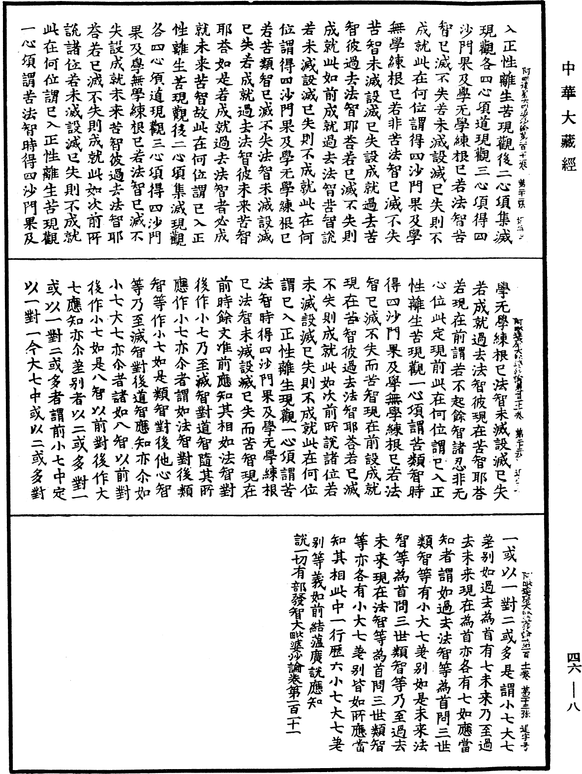 阿毗達磨大毗婆沙論《中華大藏經》_第46冊_第0008頁