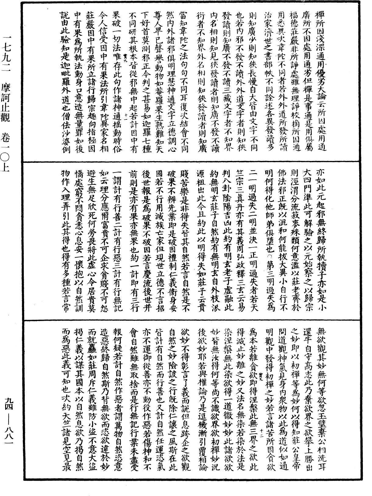 摩訶止觀《中華大藏經》_第94冊_第881頁