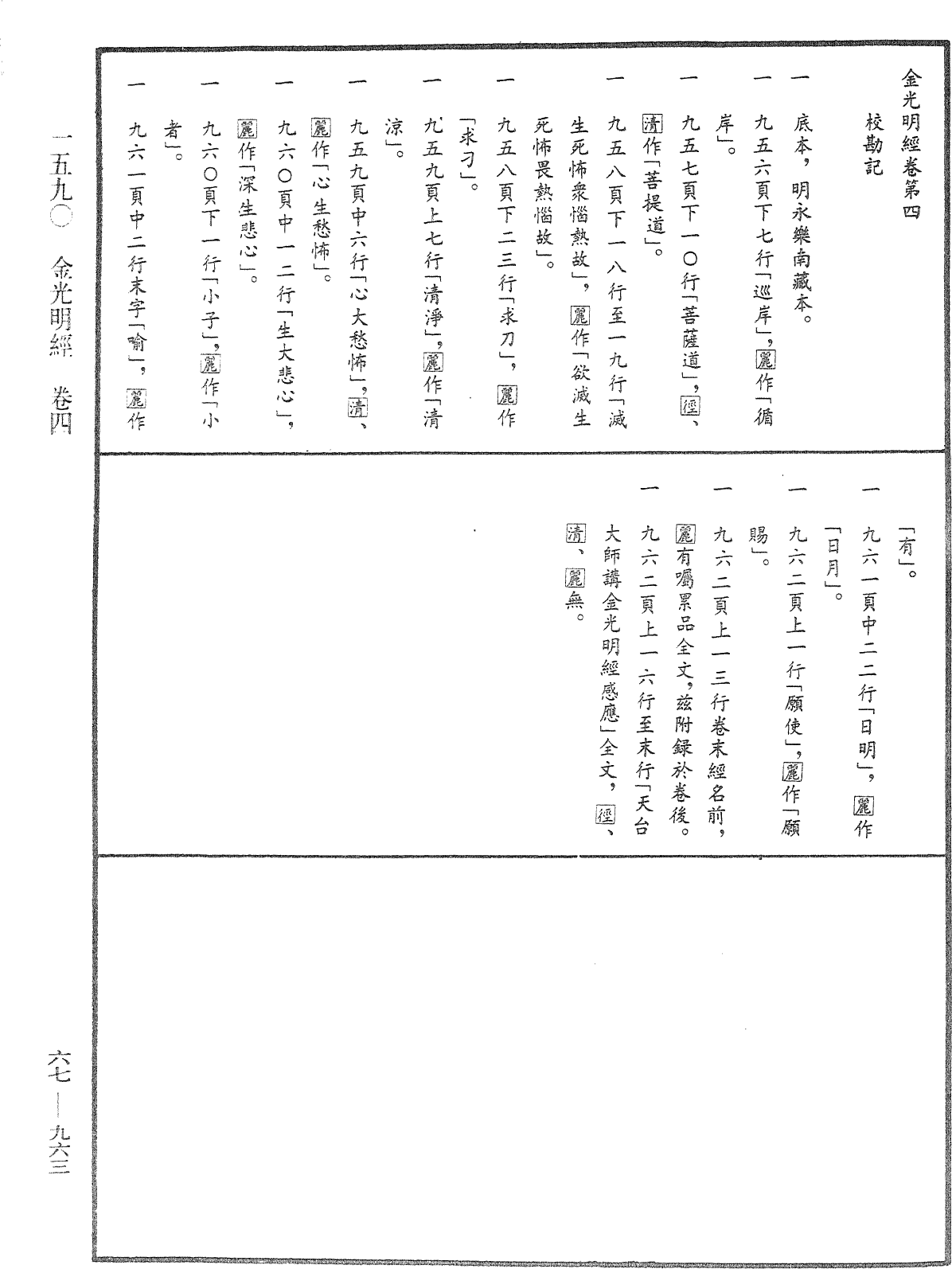 金光明經《中華大藏經》_第67冊_第963頁