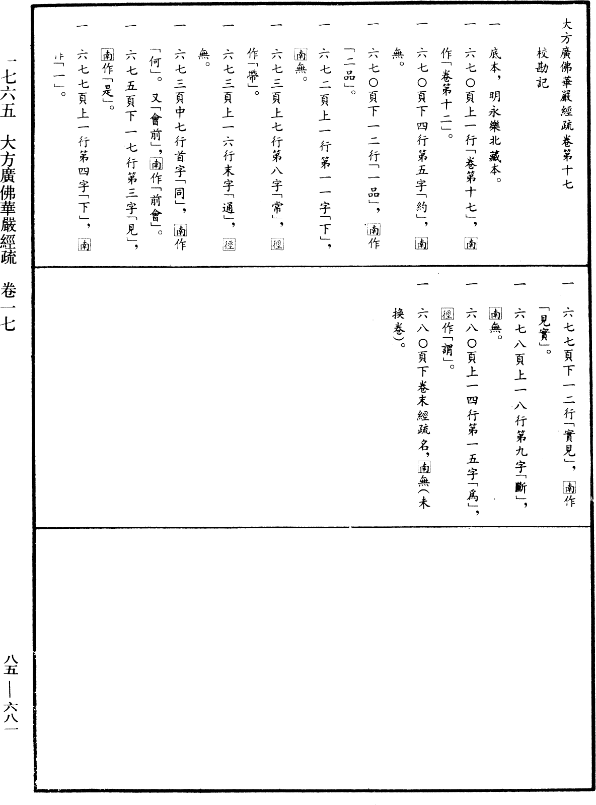 大方廣佛華嚴經疏《中華大藏經》_第85冊_第0681頁