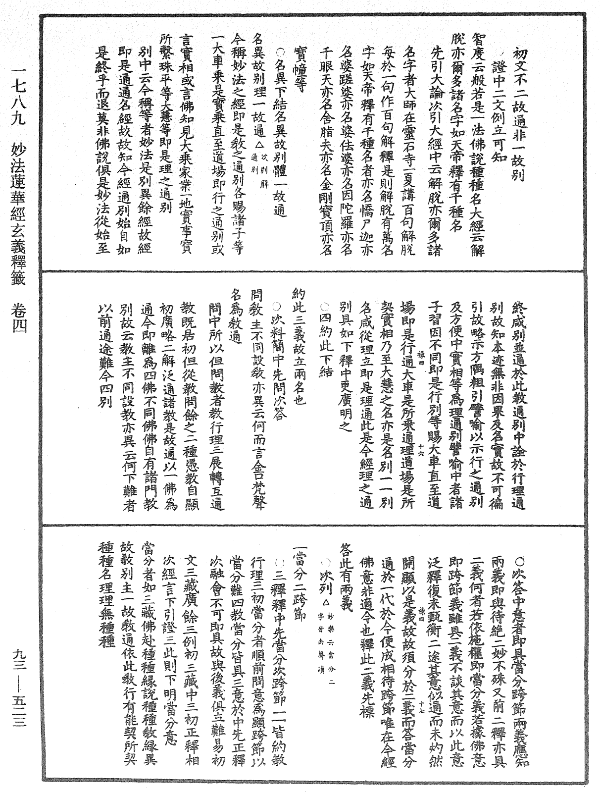 法華玄義釋籤《中華大藏經》_第93冊_第523頁