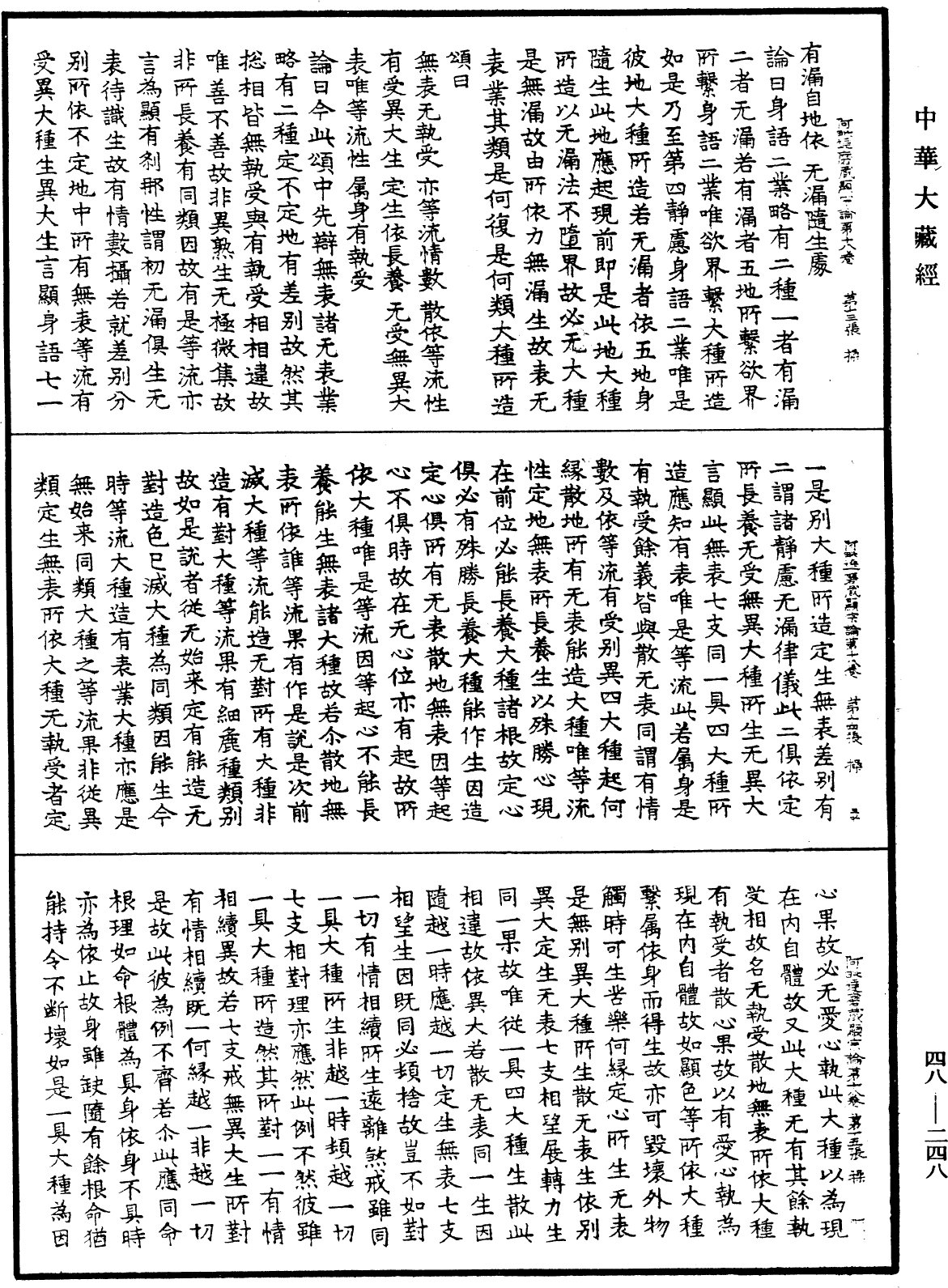 阿毗達磨藏顯宗論《中華大藏經》_第48冊_第0248頁