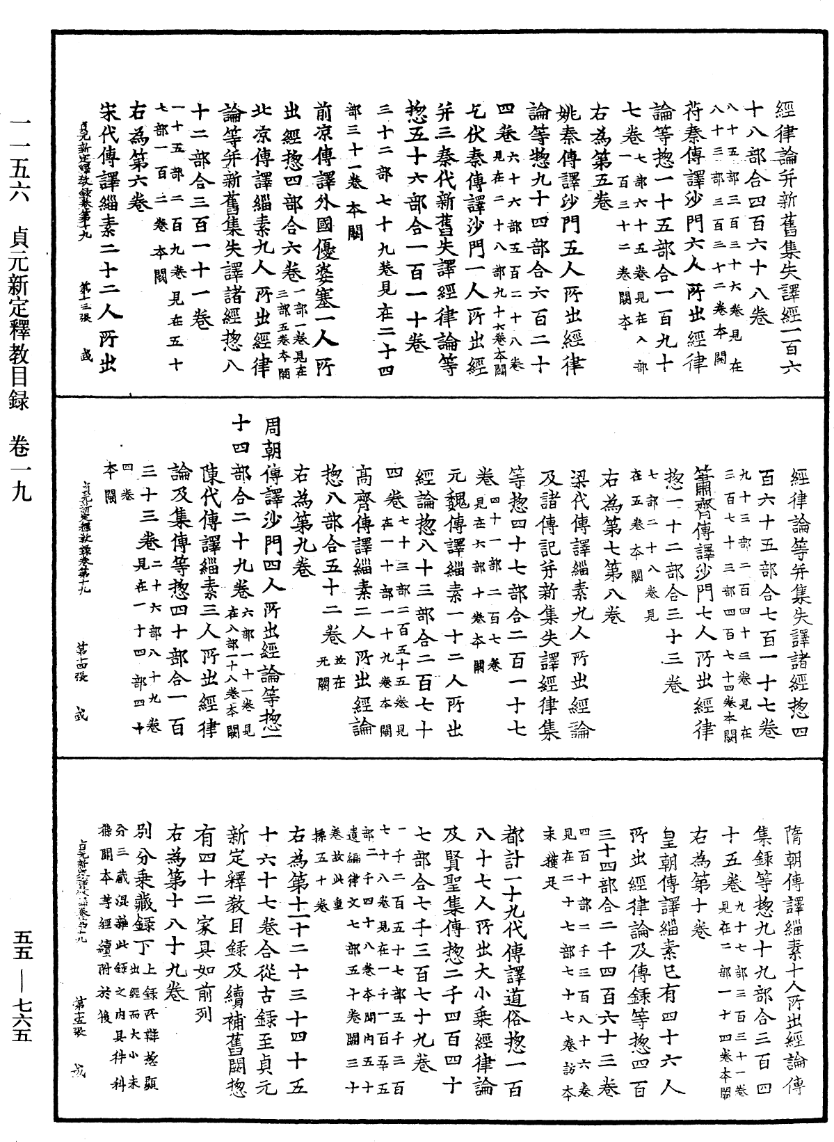 貞元新定釋教目錄《中華大藏經》_第55冊_第765頁