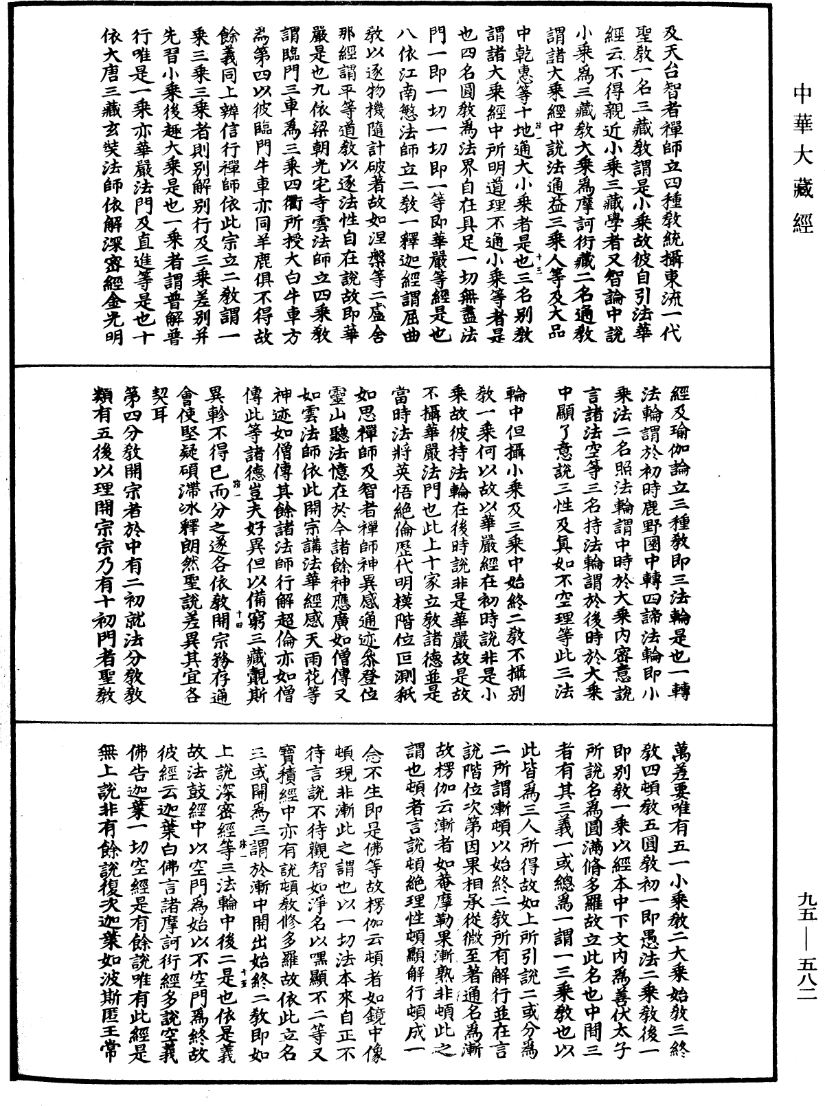 華嚴一乘教義分齊章《中華大藏經》_第95冊_第582頁