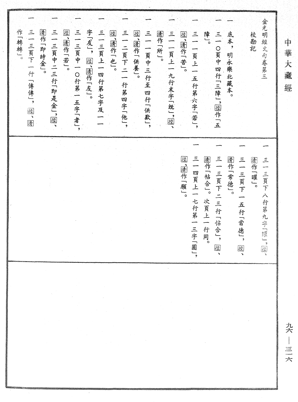 金光明經文句《中華大藏經》_第96冊_第316頁