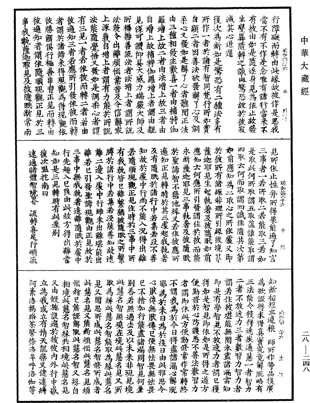 瑜伽師地論《中華大藏經》_第28冊_第0248頁