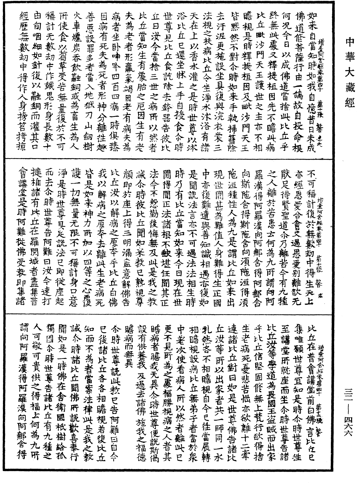 增壹阿含經《中華大藏經》_第32冊_第0466頁