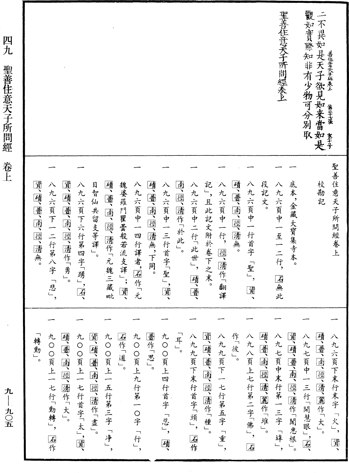 聖善住意天子所問經《中華大藏經》_第9冊_第0905頁