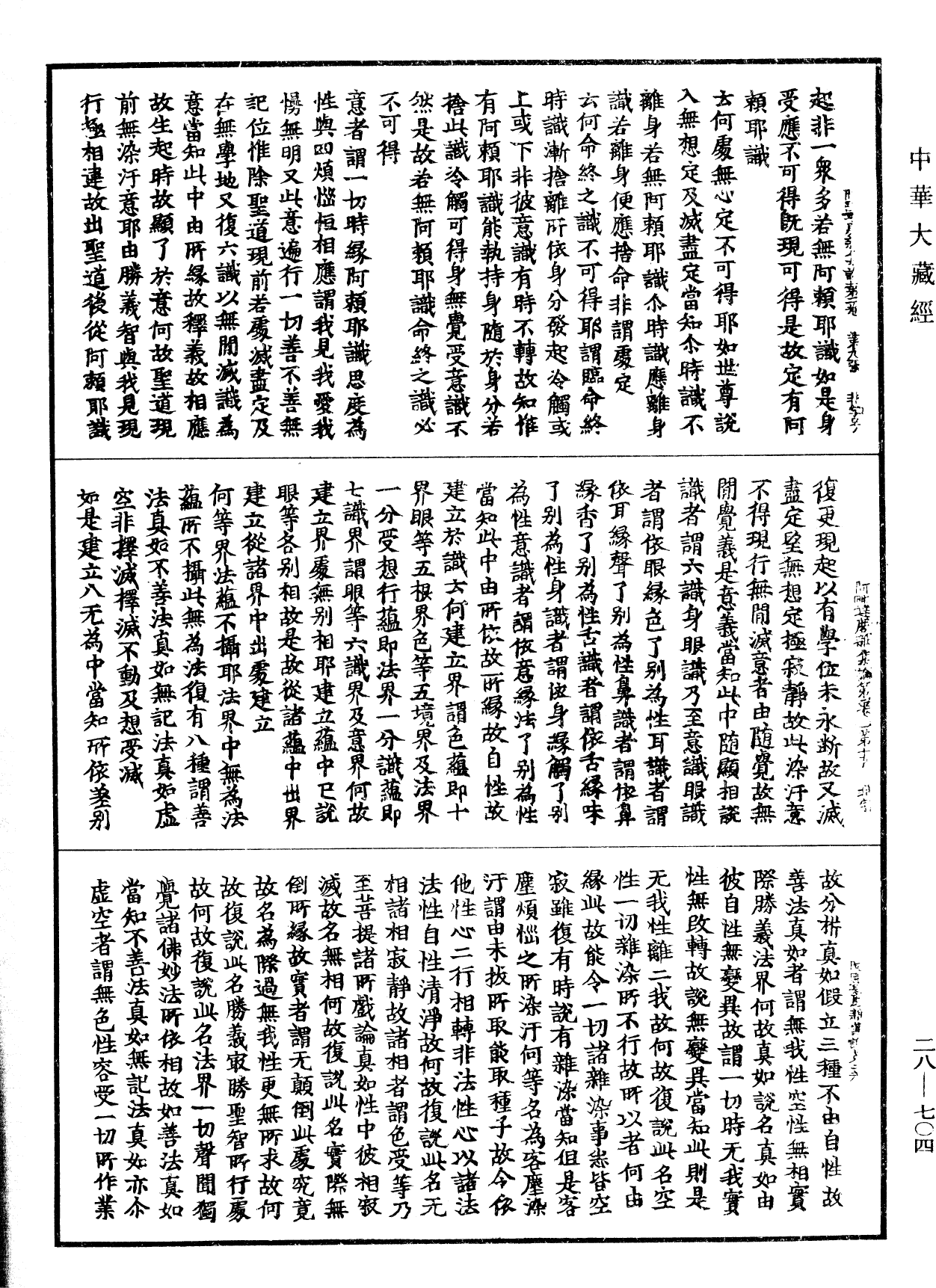 大乘阿毗達磨雜集論《中華大藏經》_第28冊_第0704頁