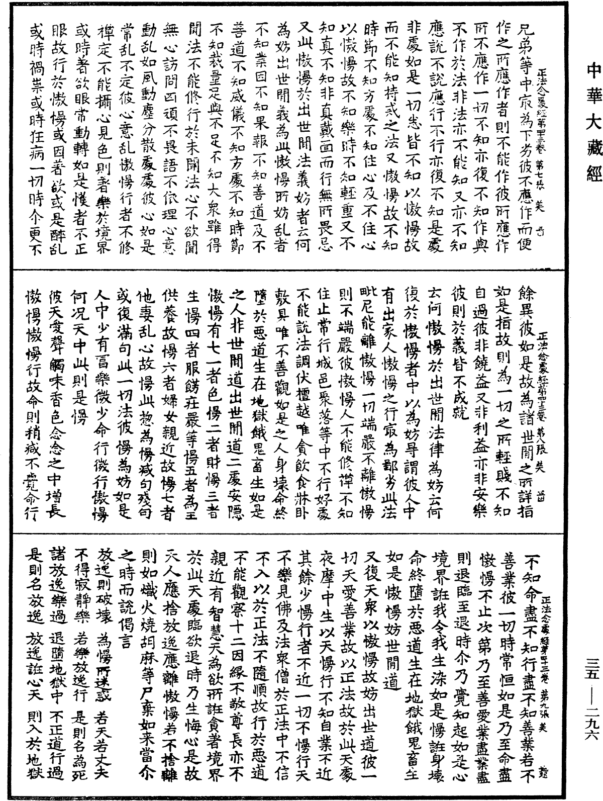 正法念處經《中華大藏經》_第35冊_第0296頁