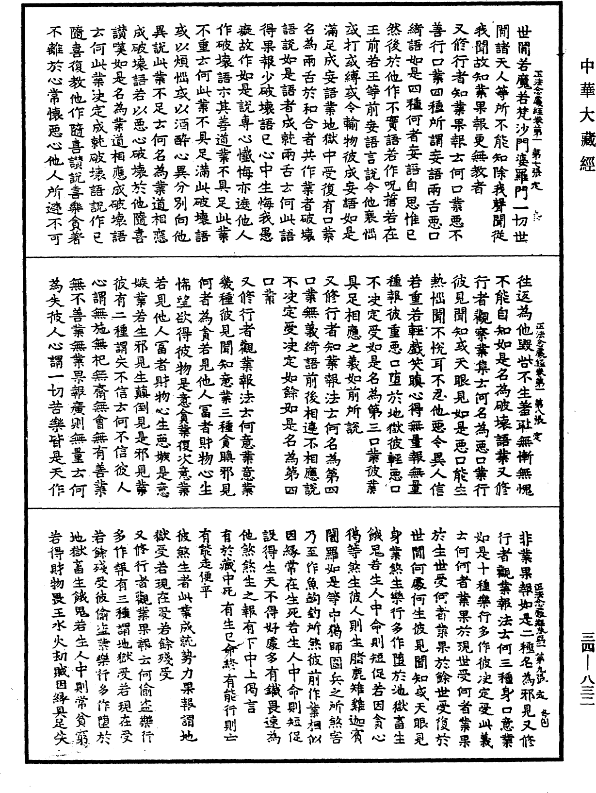 正法念處經《中華大藏經》_第34冊_第0832頁