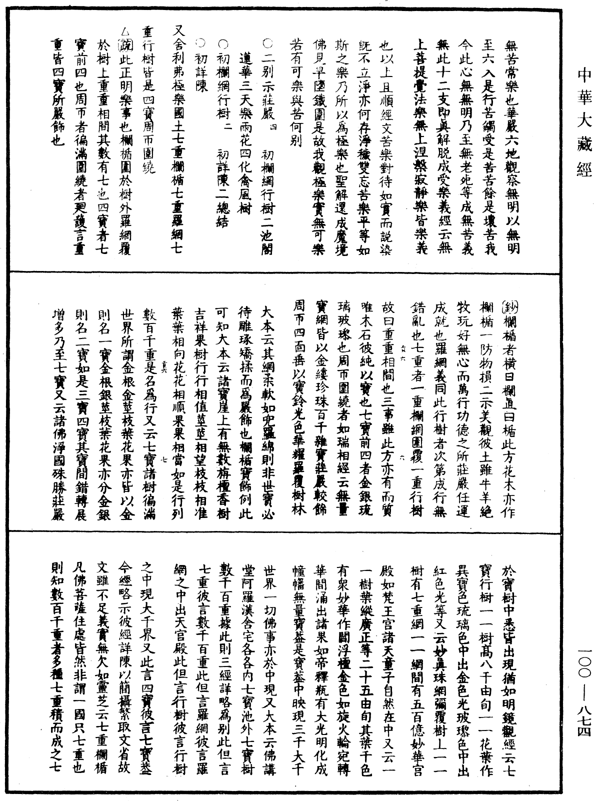 佛說阿彌陀經疏鈔《中華大藏經》_第100冊_第874頁