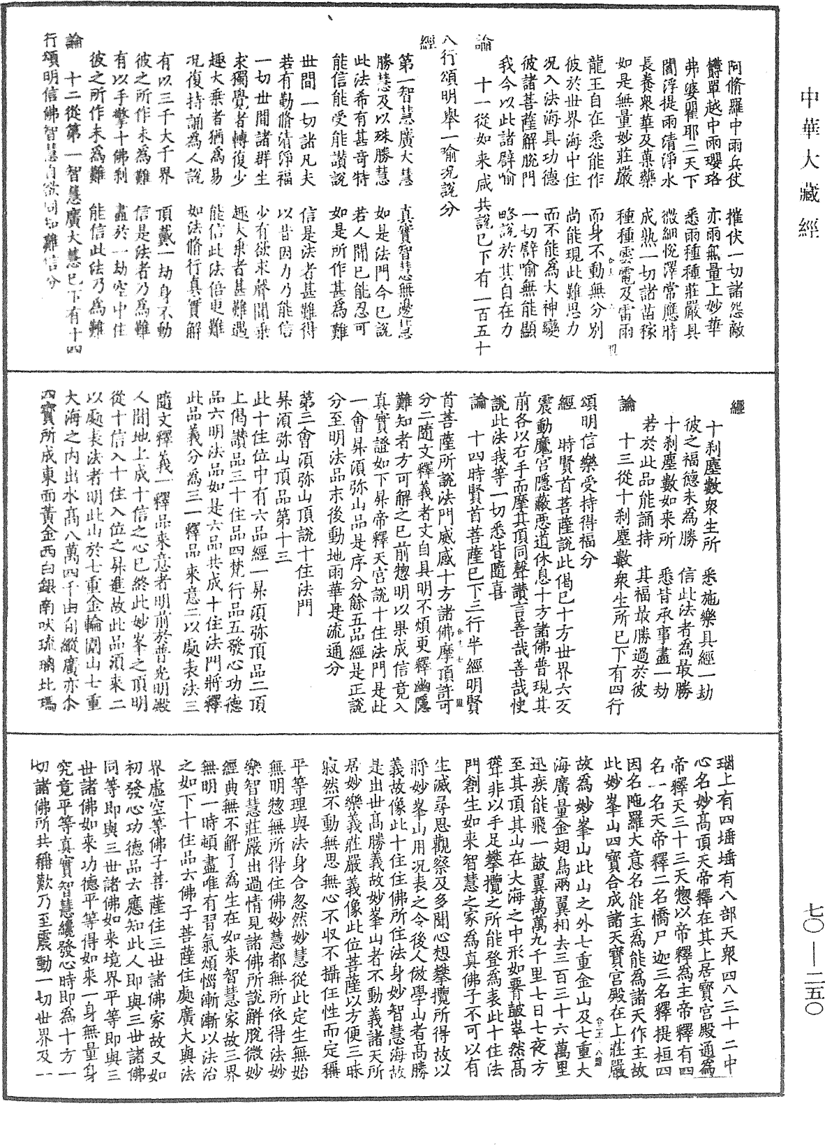 大方廣佛華嚴經合論《中華大藏經》_第70冊_第0250頁