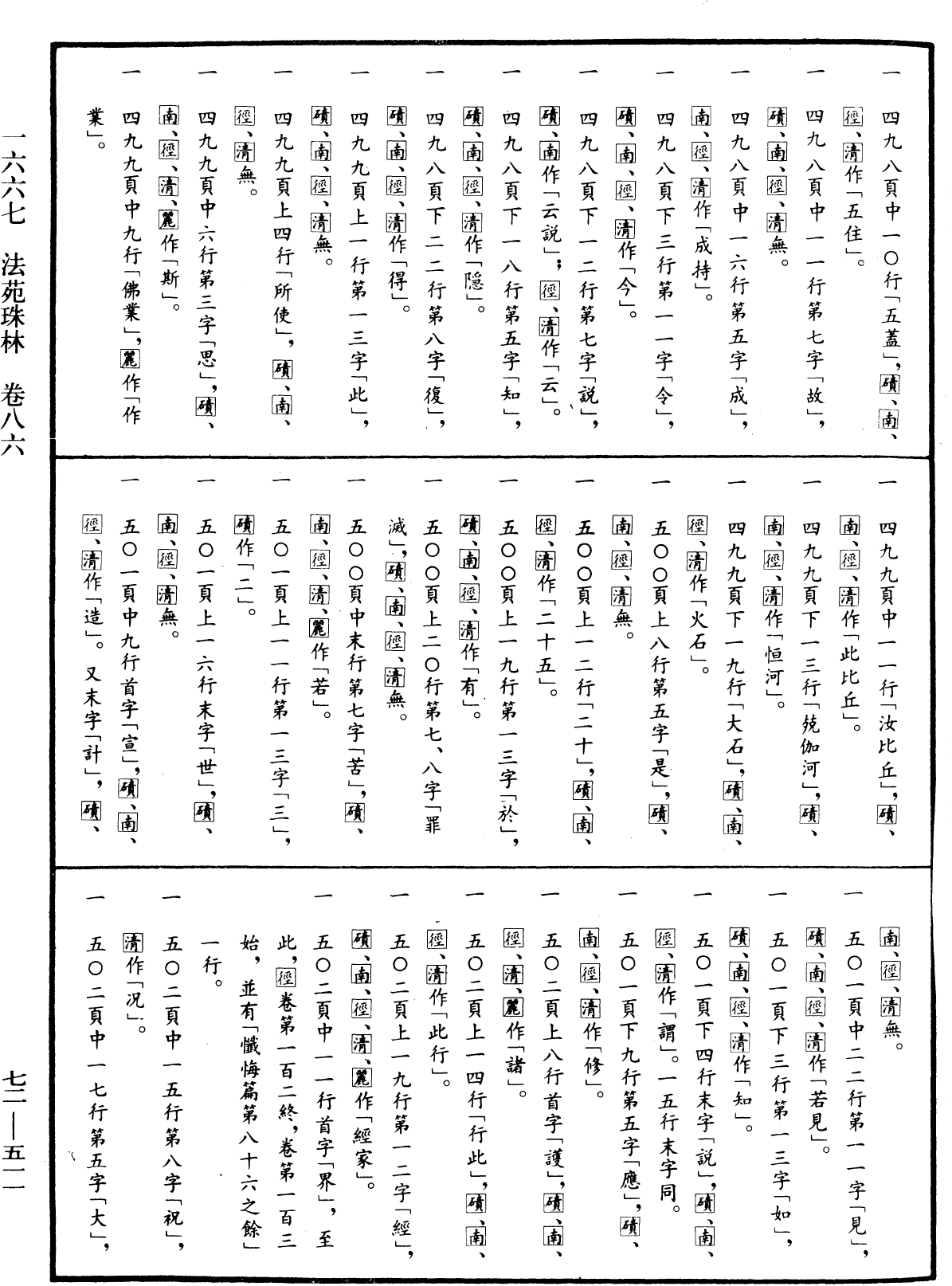 法苑珠林《中華大藏經》_第72冊_第511頁