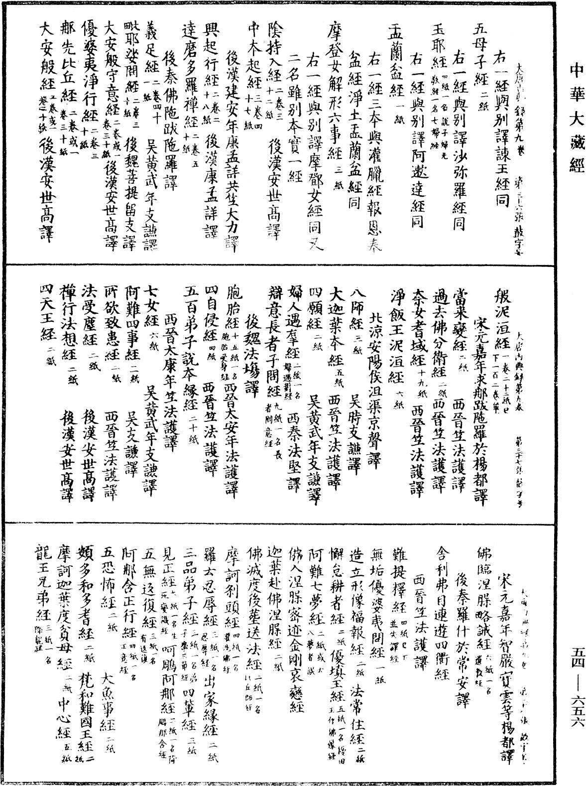 大唐内典录《中华大藏经》_第54册_第656页