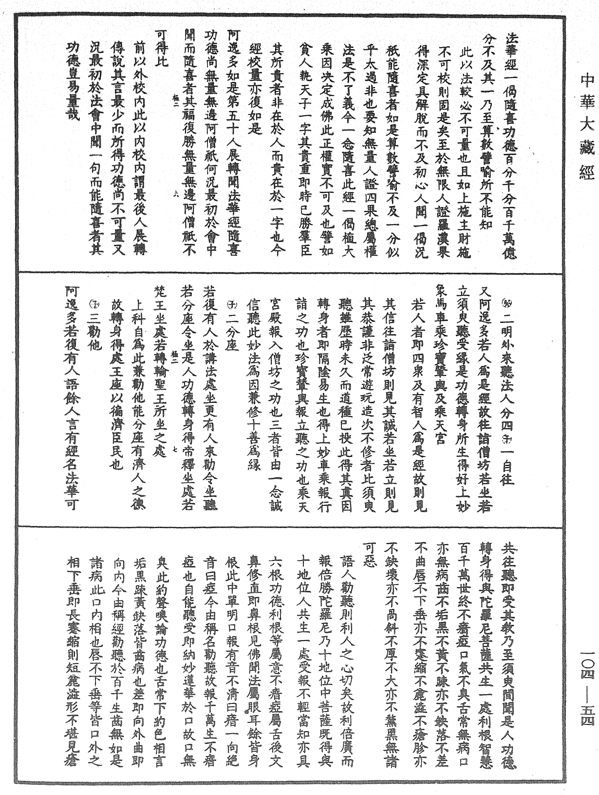 妙法莲华经授手《中华大藏经》_第104册_第054页