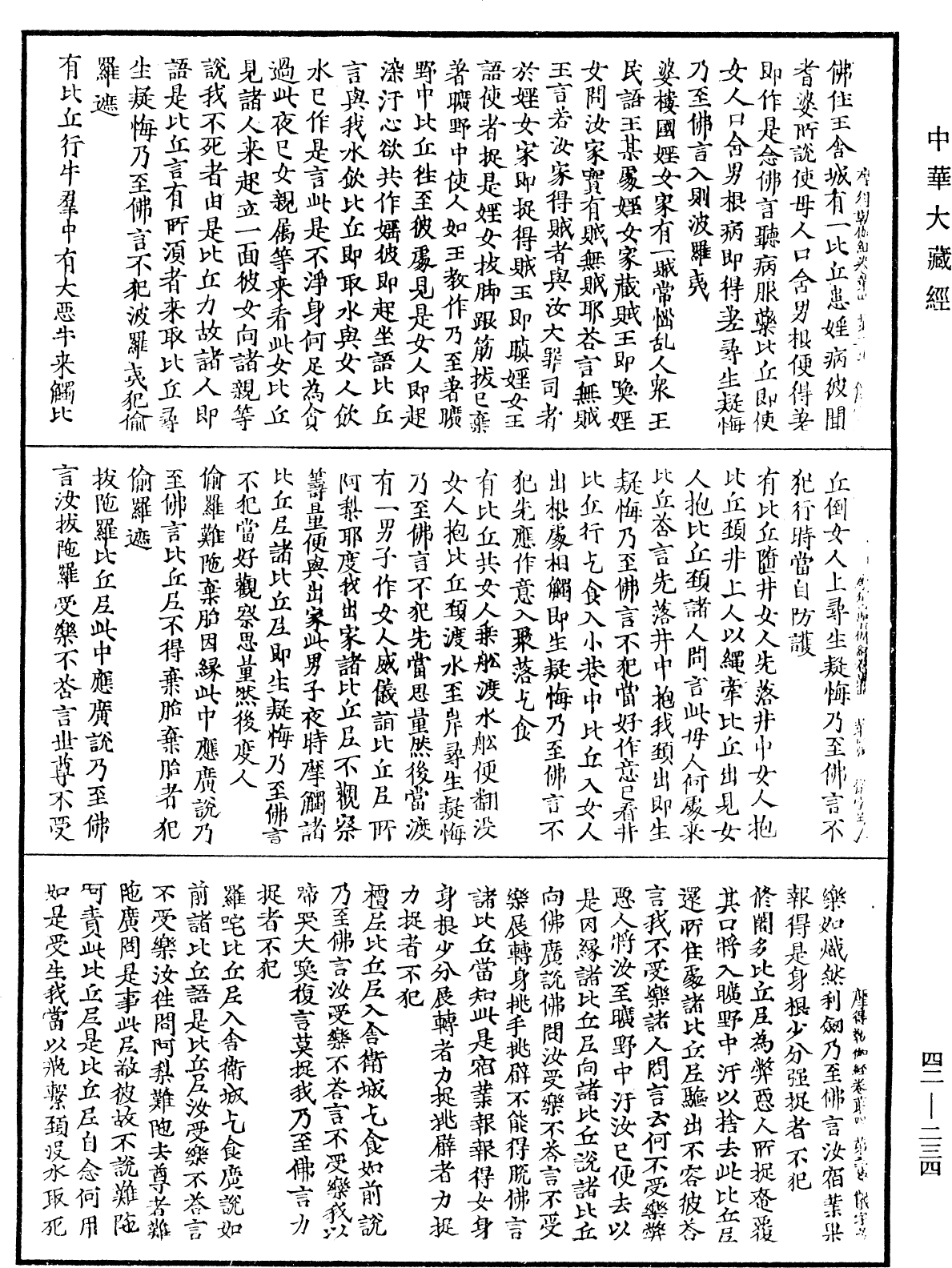 薩婆多部毗尼摩得勒伽經《中華大藏經》_第42冊_第234頁