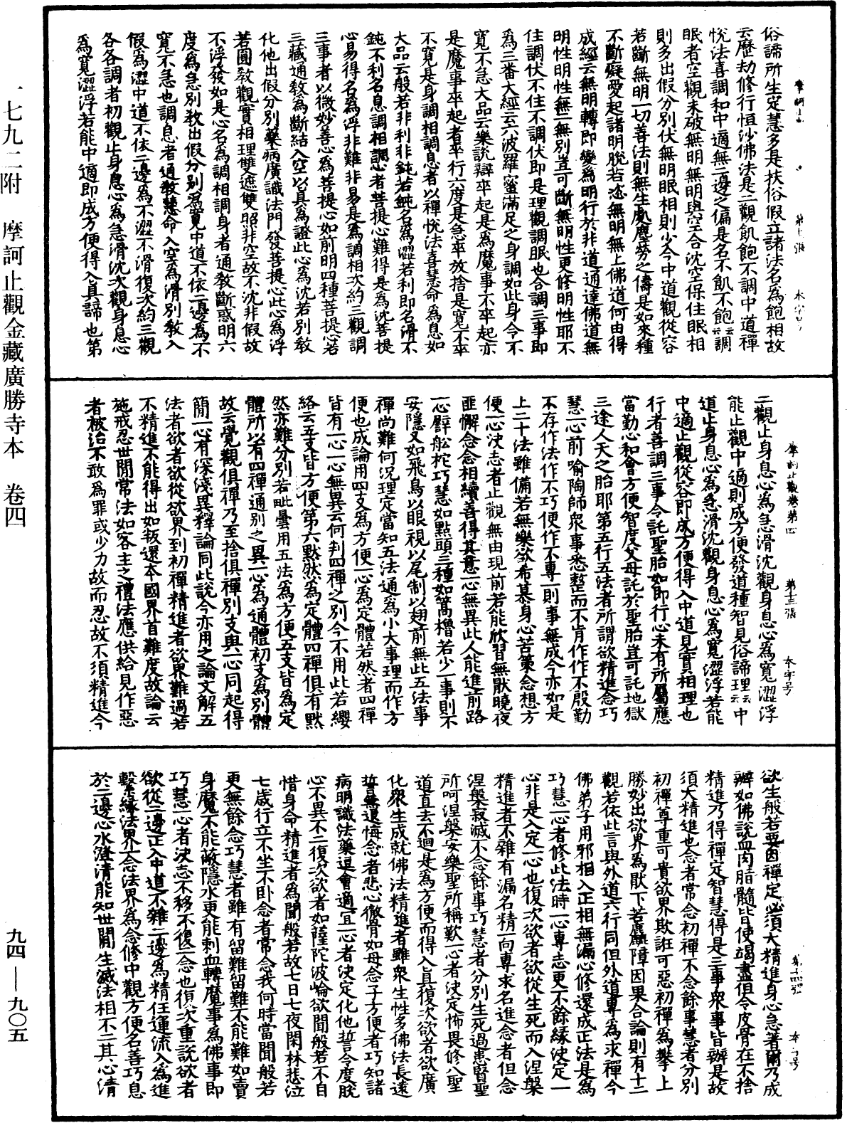 摩訶止觀《中華大藏經》_第94冊_第905頁