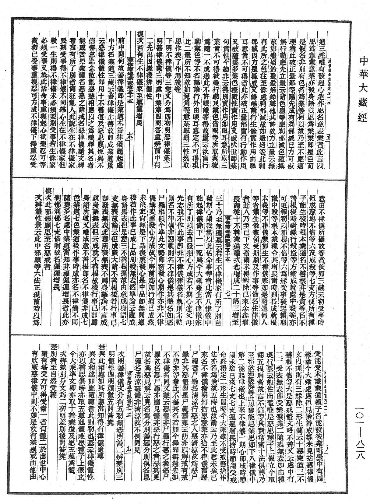 瑜伽師地論記《中華大藏經》_第101冊_第828頁