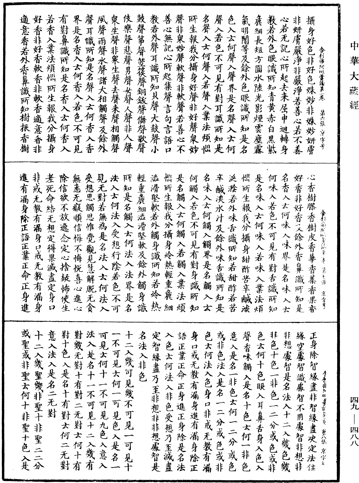 舍利弗阿毗曇論《中華大藏經》_第49冊_第0488頁