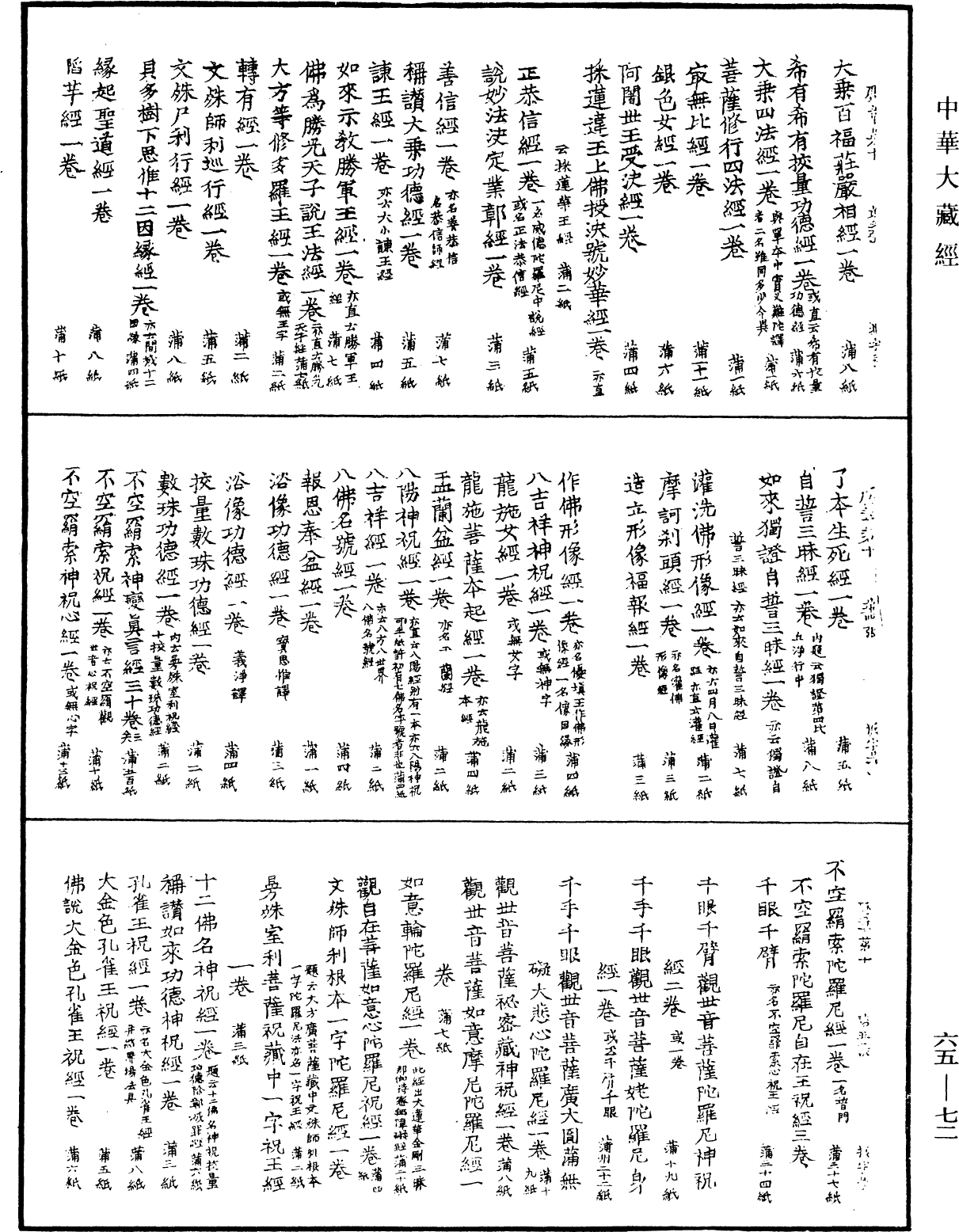 大唐開元釋教廣品歷章《中華大藏經》_第65冊_第0072頁