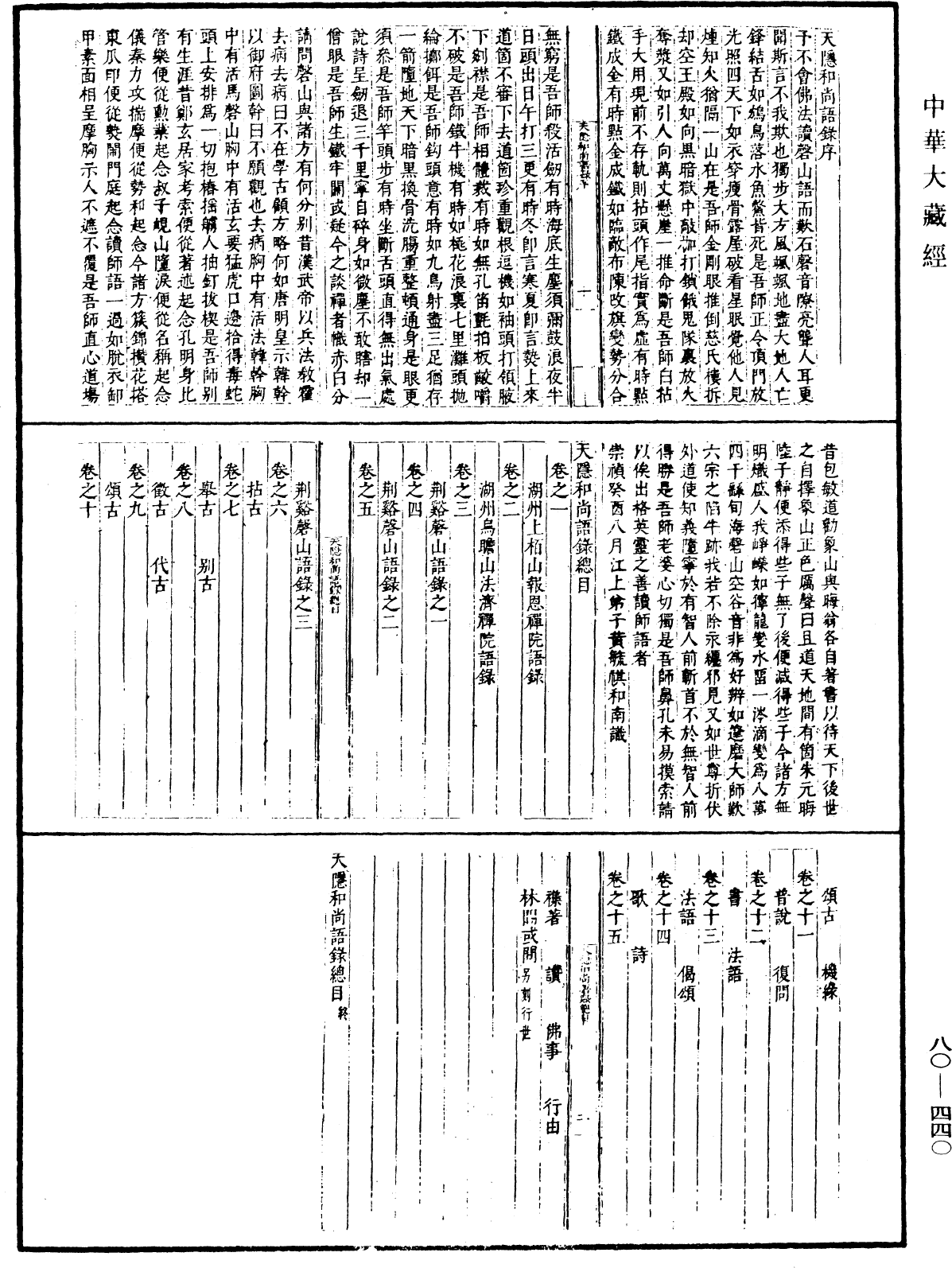 天隱和尚語錄(別本)《中華大藏經》_第80冊_第440頁