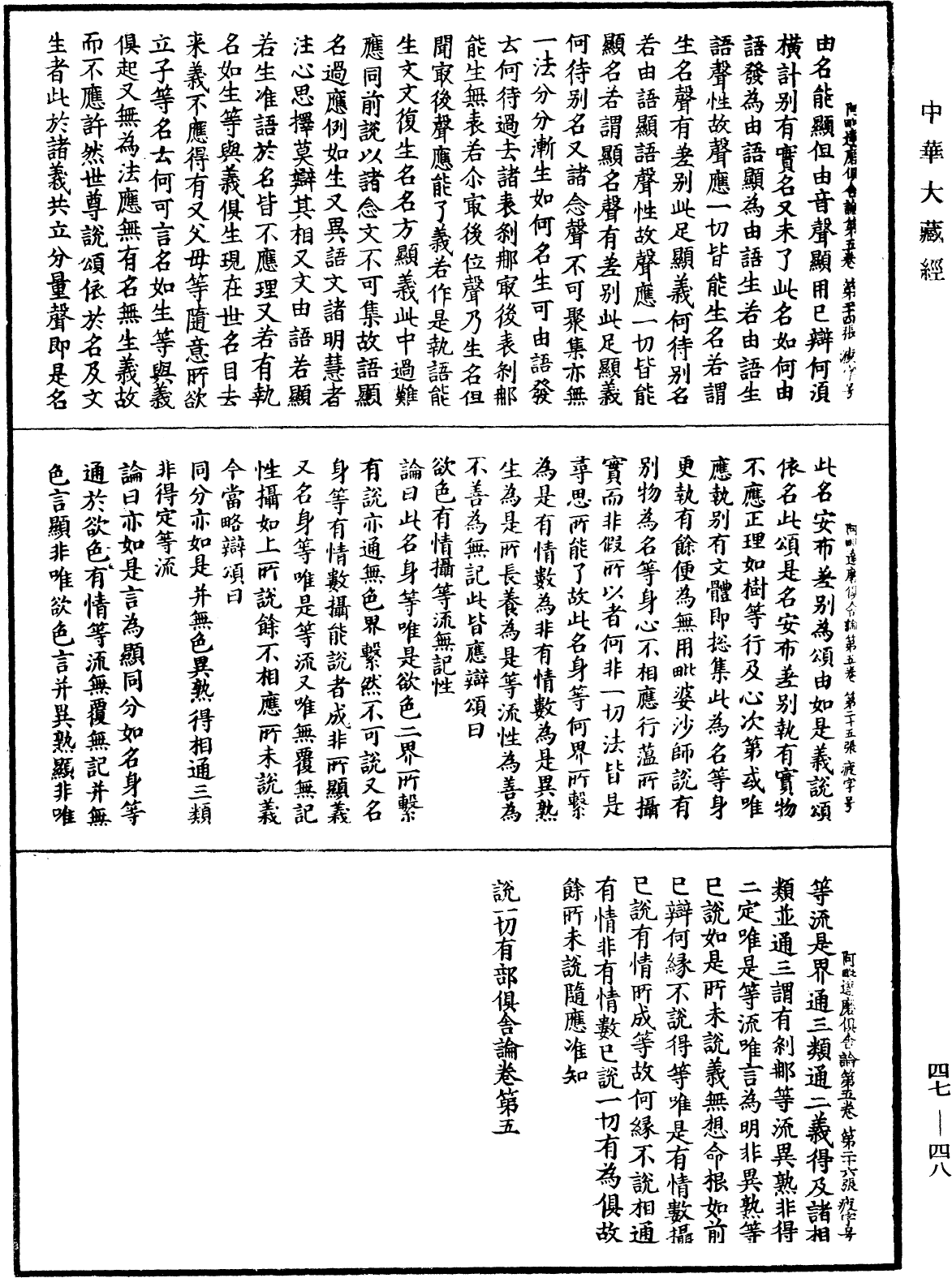 阿毗達磨俱舍論《中華大藏經》_第47冊_第048頁