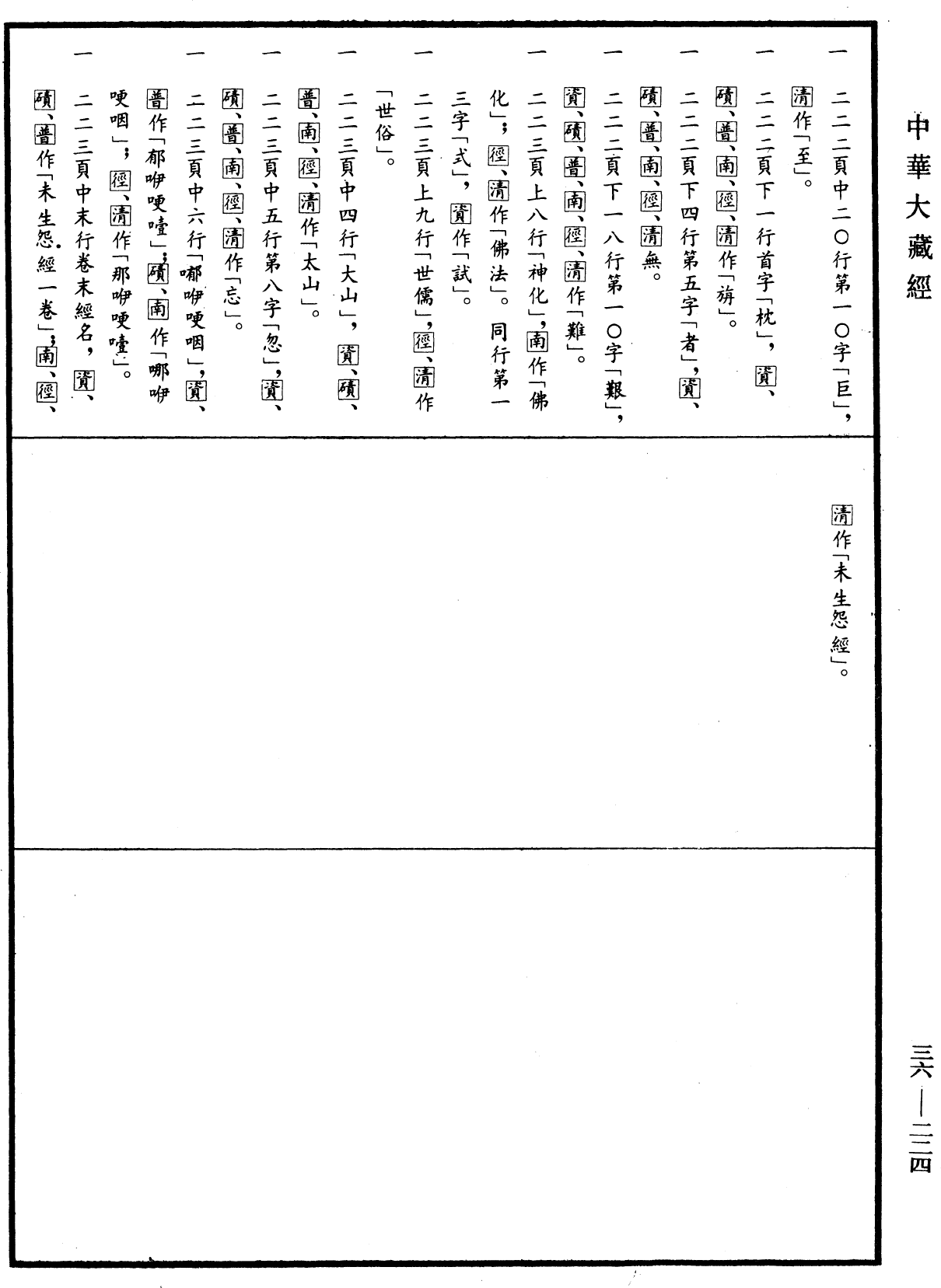 佛說未生冤經《中華大藏經》_第36冊_第0224頁