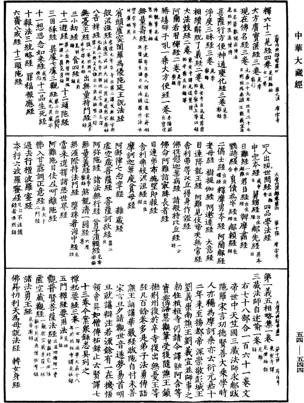 大唐内典录《中华大藏经》_第54册_第544页