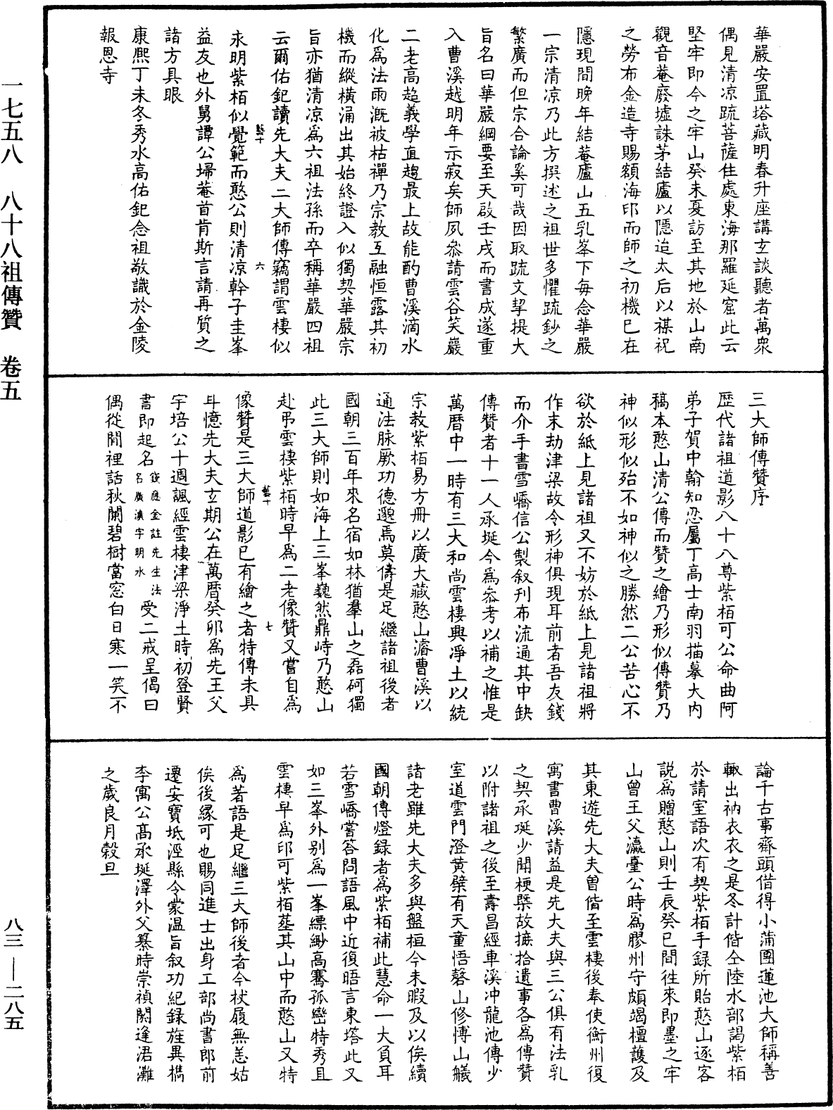 八十八祖傳贊《中華大藏經》_第83冊_第0285頁