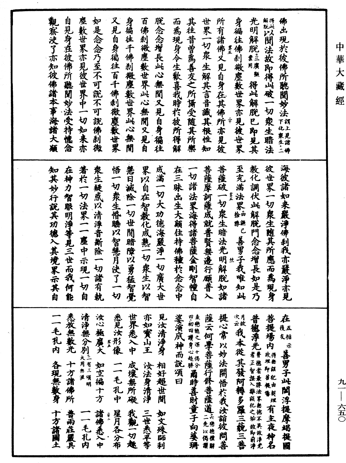 大方廣佛華嚴經疏《中華大藏經》_第91冊_第0650頁