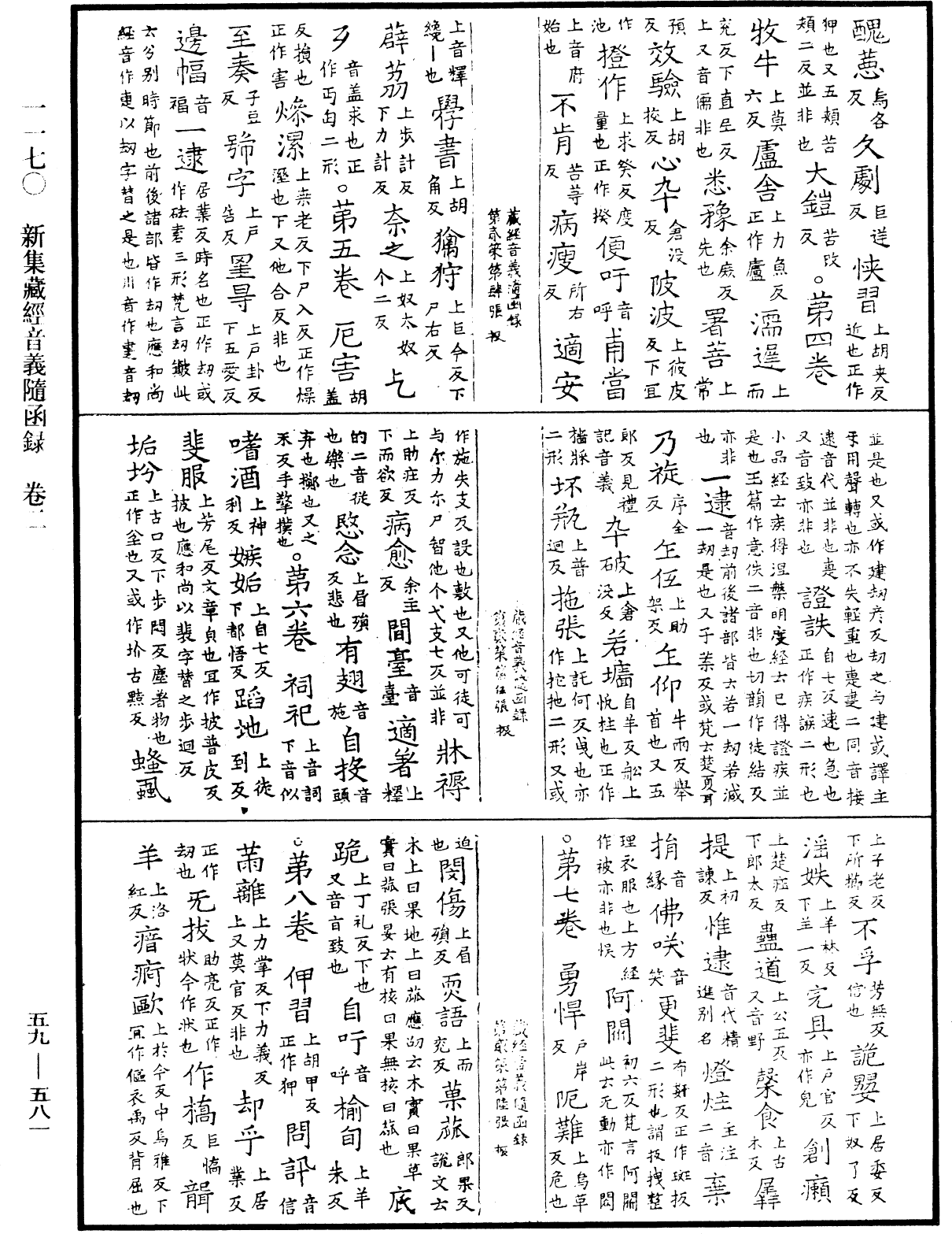 新集藏經音義隨函錄《中華大藏經》_第59冊_第0581頁