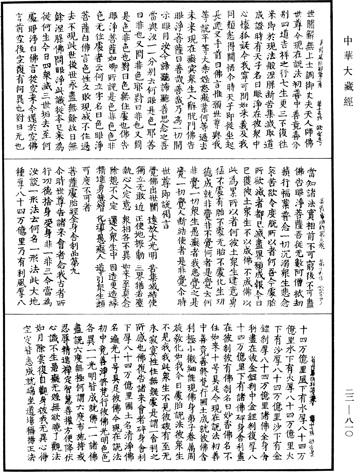 菩薩處胎經《中華大藏經》_第22冊_第810頁